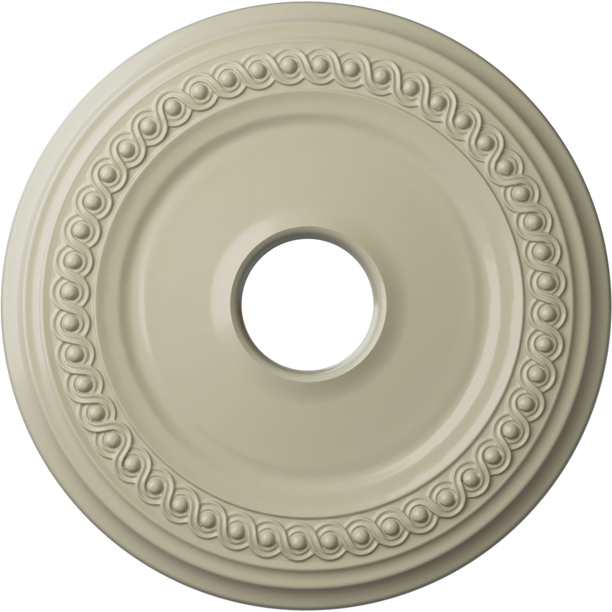 Ekena Millwork CM19CLCYF Classic 18.625-in W x 18.625-in L Painted Clear Yellow Polyurethane Whole Ceiling Medallion