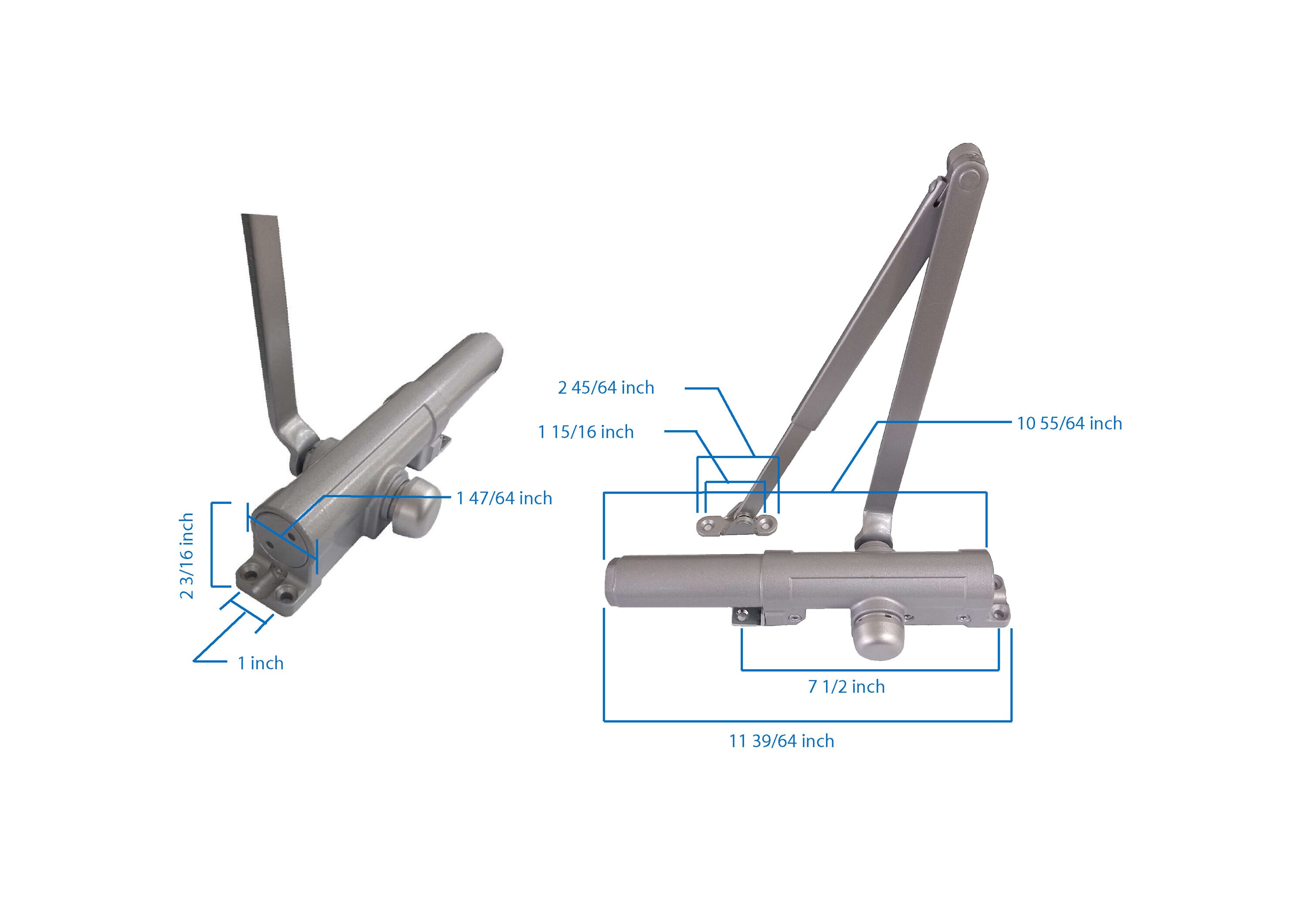 Global Door Controls TC4361-AL Door-Closures - View #5