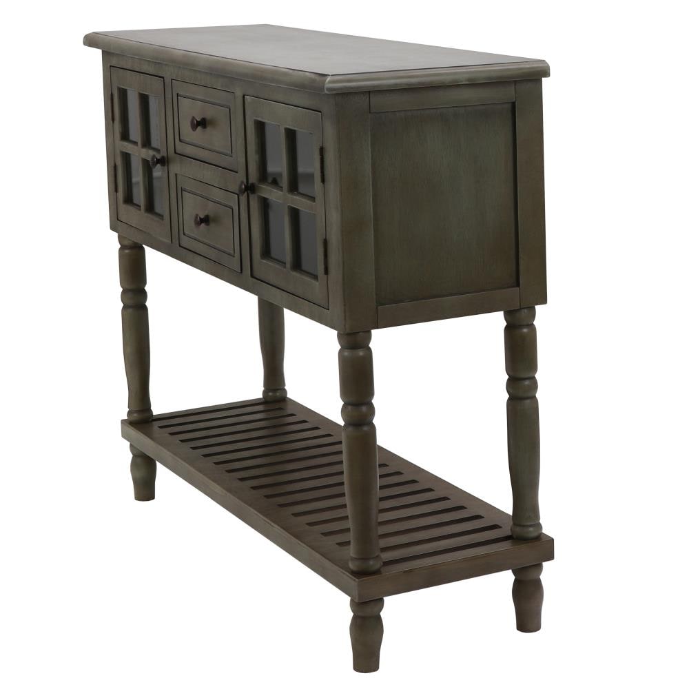 Decor Therapy Casual Antique Gray Console Table in the Console Tables ...