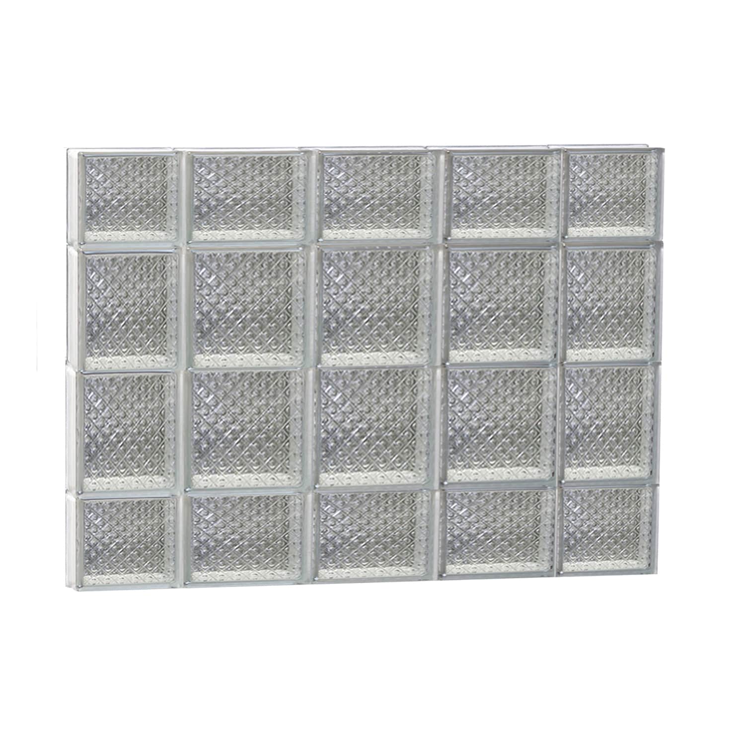 REDI2SET S3628DP Diamond Glass 34-3/4-in x 27-in Frameless Replacement Glass Block Window