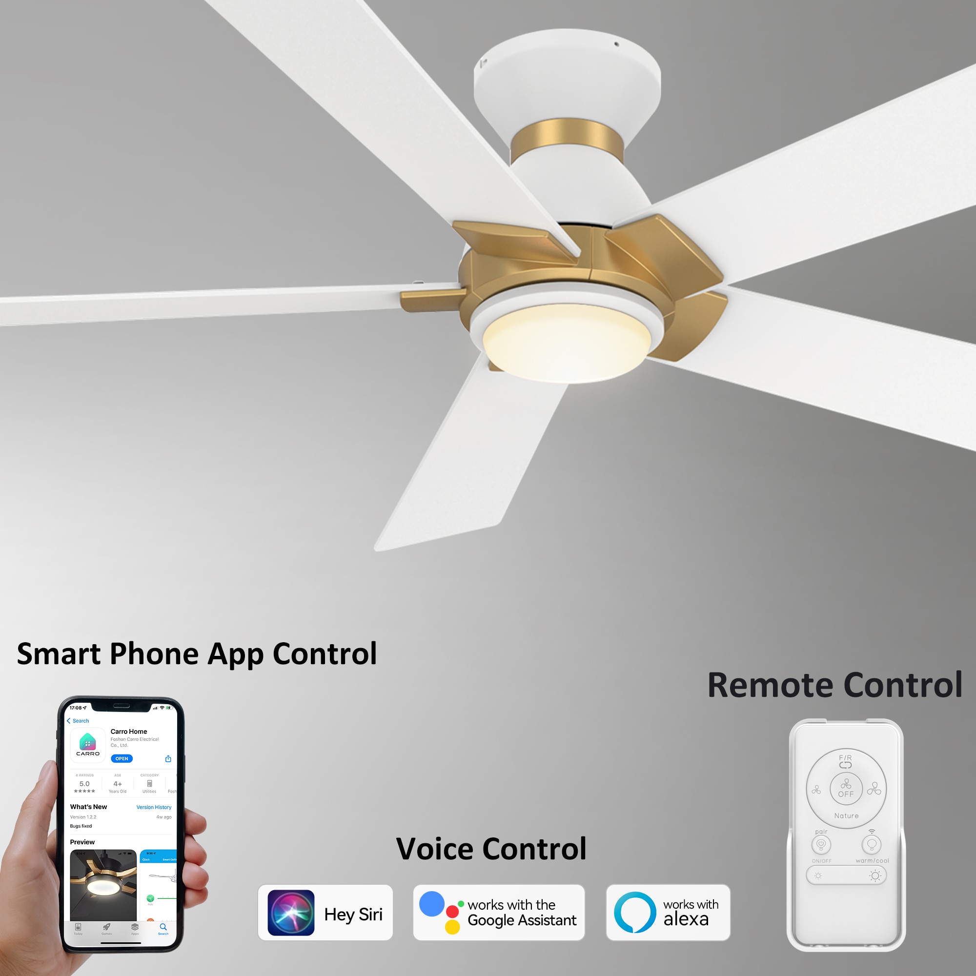 CARRO USA LS525J1-L11-W1-1G-FM Ceiling-Fans - View #2