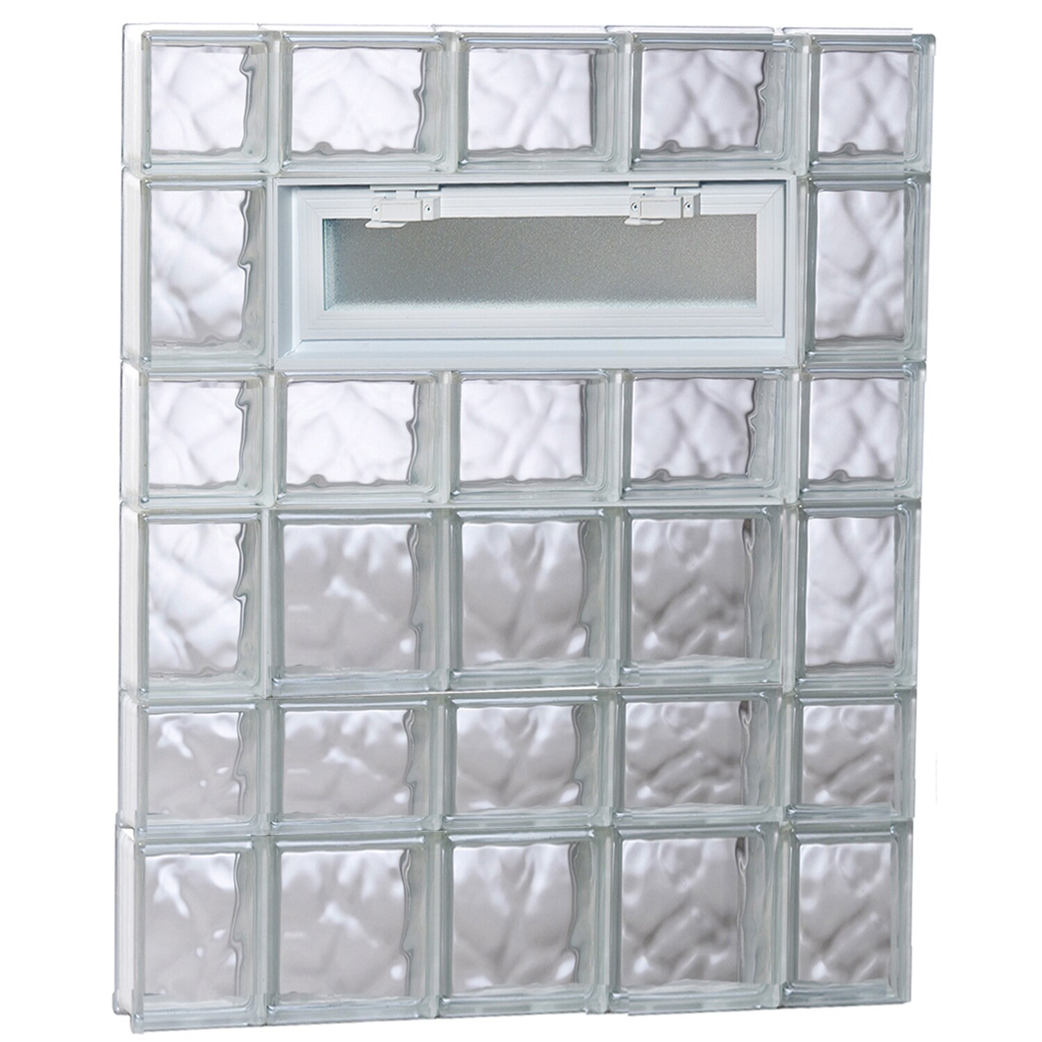 REDI2SET V3642DC Wavy Glass 34.75-in x 40.5-in Frameless Replacement Glass Block Window