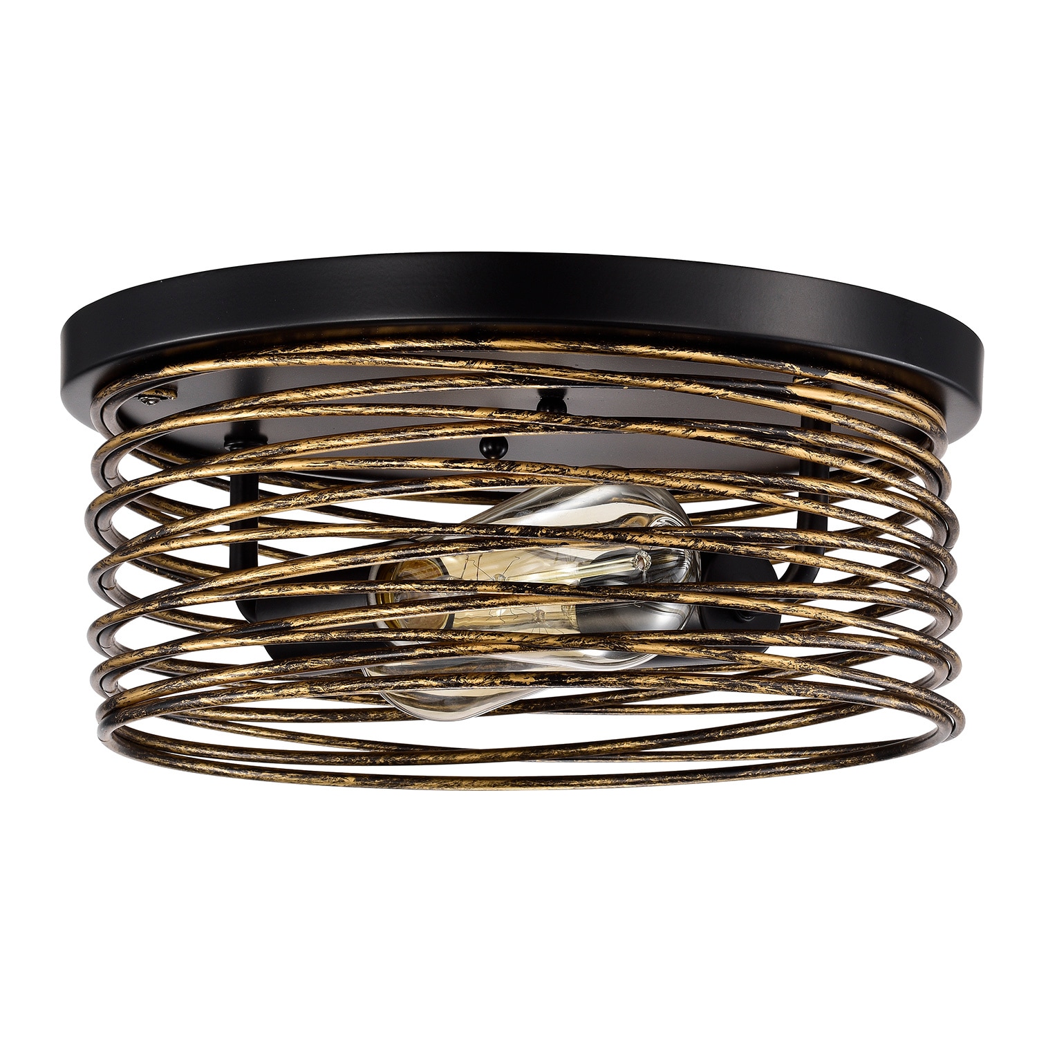 Flynama GOL-A50001 Ceiling light 2-Light Black LED Flush Mount Light