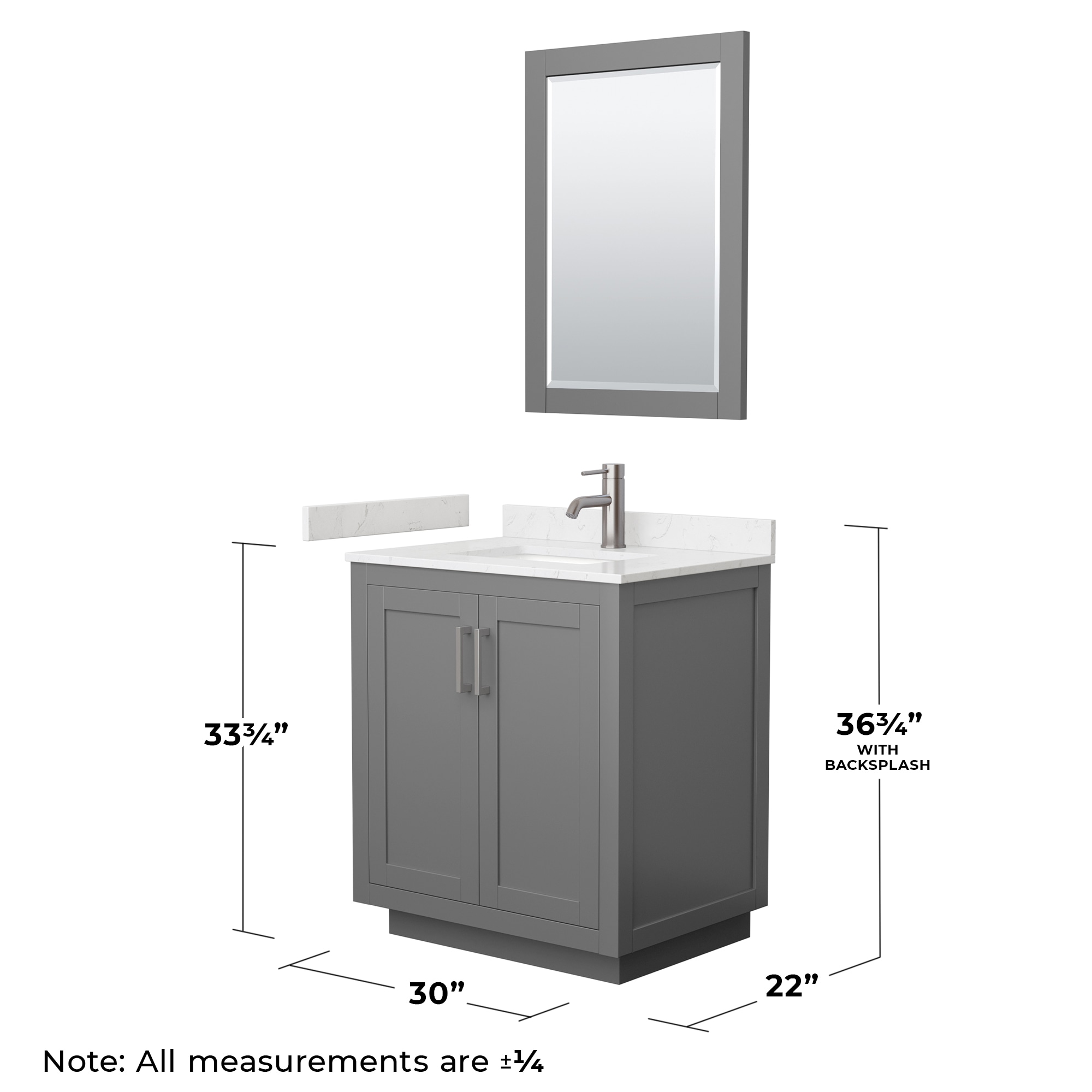 Wyndham Collection WCF292930SKGC2UNSM24 Bath-Vanity-Combo - View #6