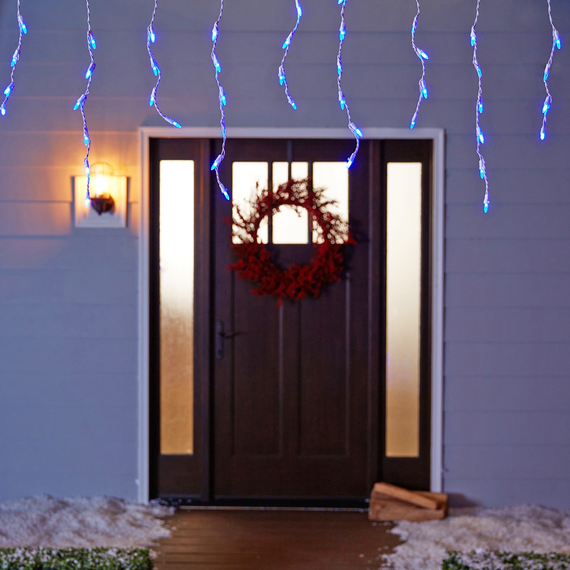 ge blue led icicle lights