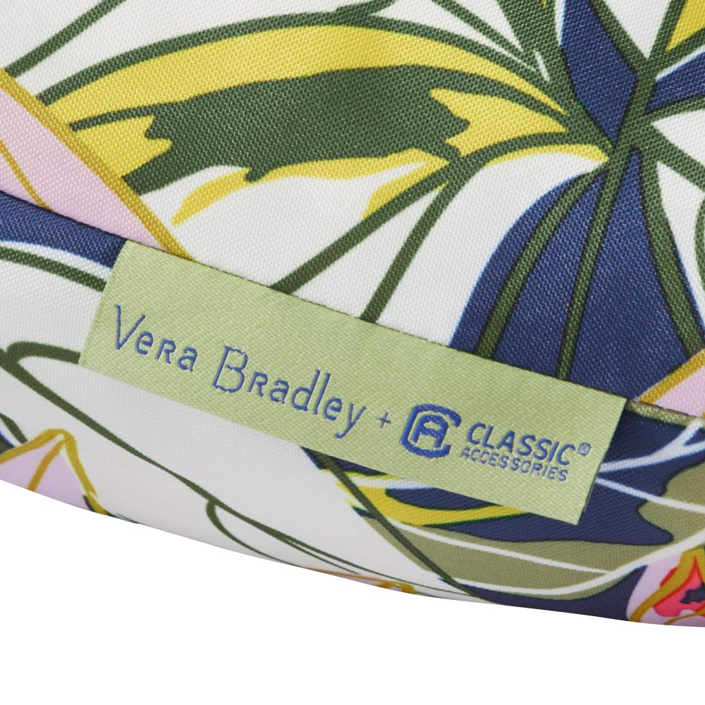 Vera Bradley 21 in. W x 19 in. D x 22.5 in. H x 5 in. Thick Patio Chair  Cushion in Rain Forest Canopy Coral