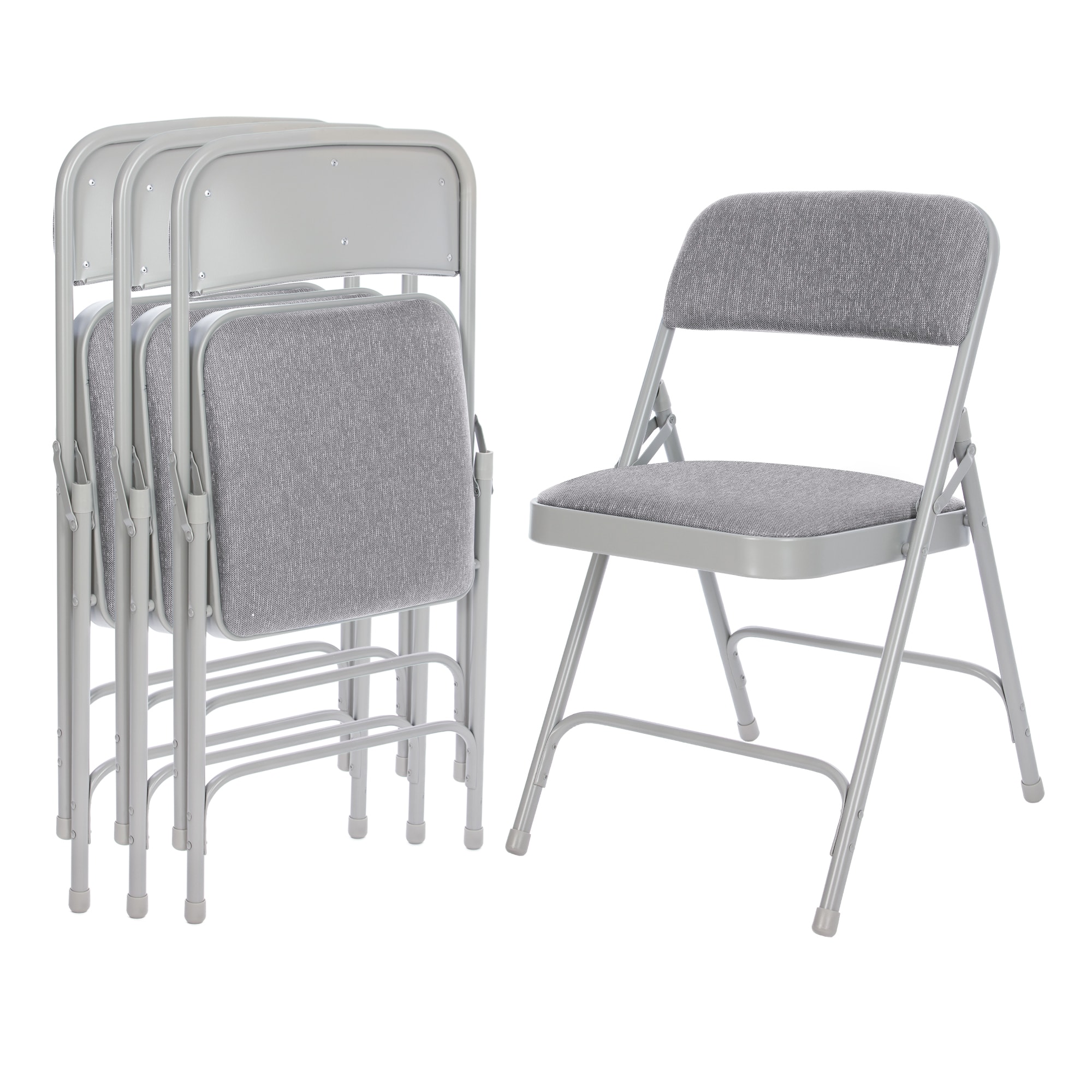 Grey Padded Folding Chair