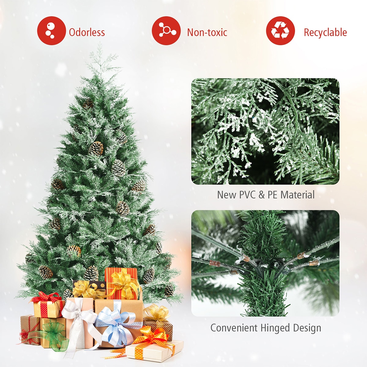 WELLFOR CM-HWY-23480 Artificial-Christmas-Trees - View #3