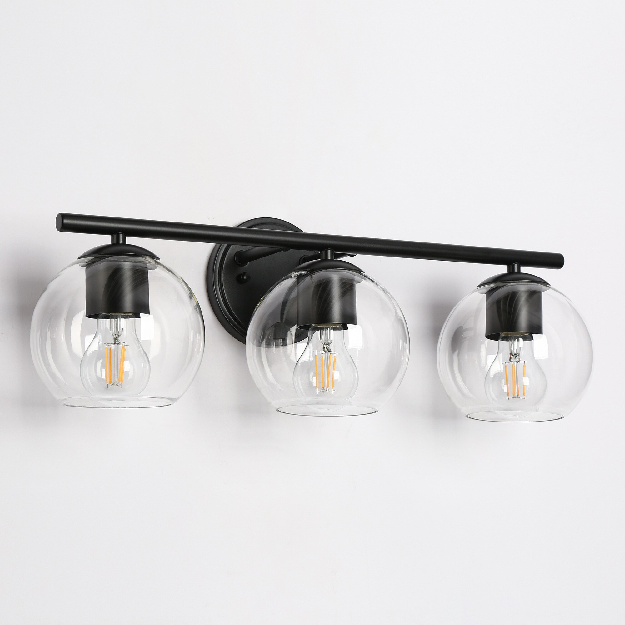 Uolfin 21.5-in 3 Light Matte Black Modern/contemporary Bathroom Vanity light
