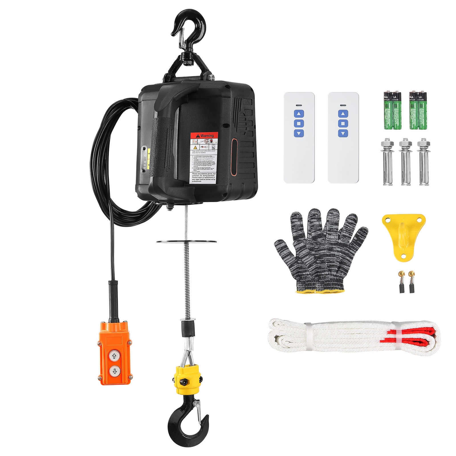 SVOPES 1100lbs 1500W 3-in-1 Electric Hoist Winch Portable Crane with Manual and Remote Control 110V/120V 22.9 ft Lift Height 13 ft/min Overload Protection Ideal for Heavy Lifting #SVOPESBXSDDHL05247V1