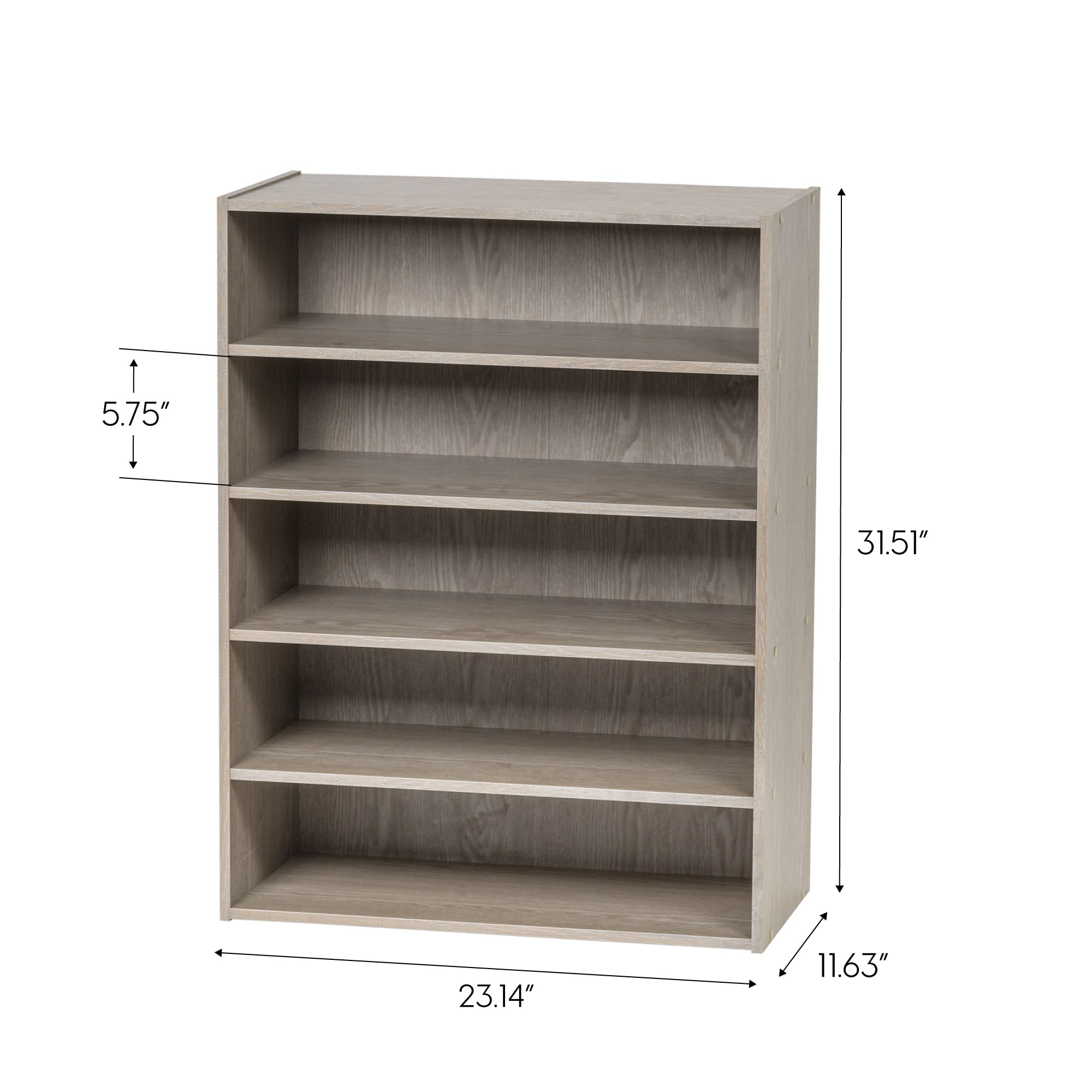 IRIS 31.51-in H 5 Tier 14 Pair Gray Mdf Shoe Rack in the Shoe Storage ...