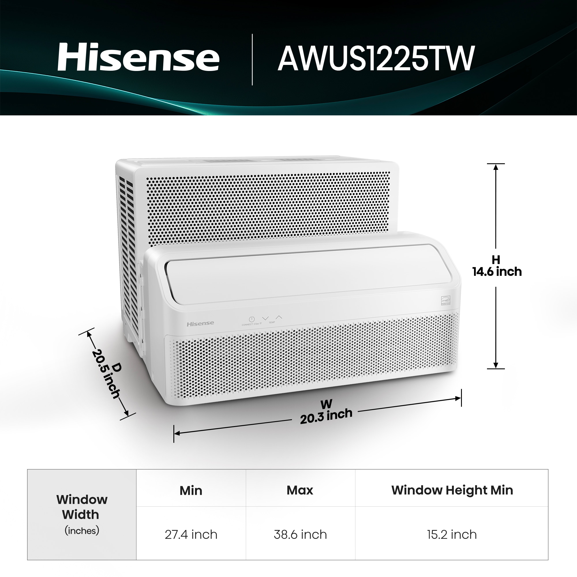 Hisense AWUS1225TW Window-Air-Conditioners - View #4