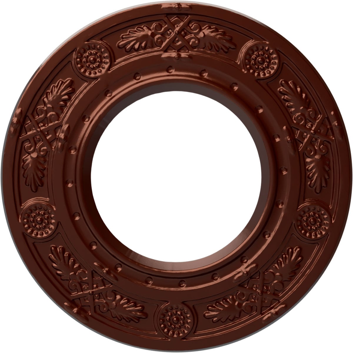 Ekena Millwork CM08DNACS Daniela 8-in W x 8-in L Painted Antique Copper Polyurethane Whole Ceiling Medallion