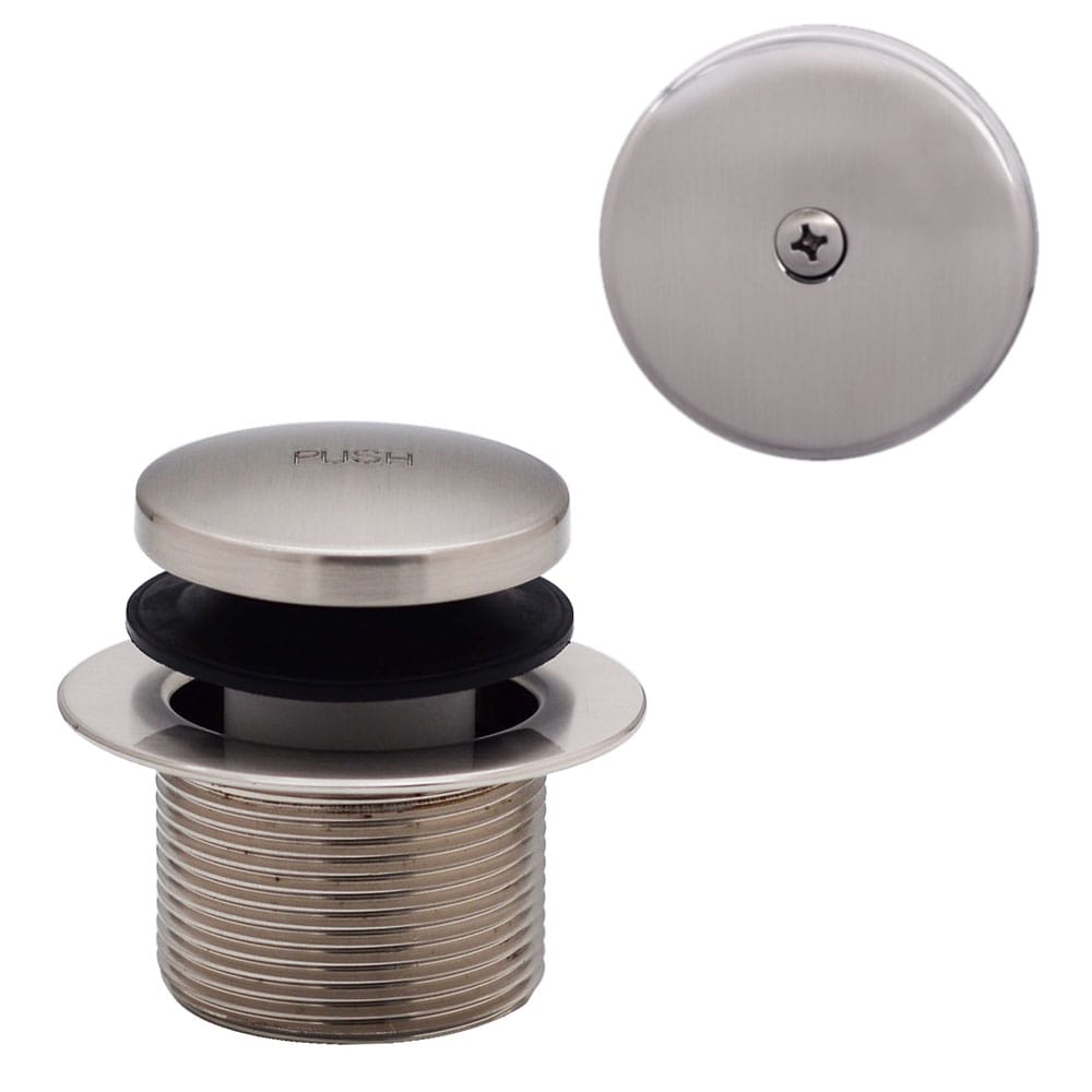 WESTBRASS D93-07 Tip Toe Tub Trim Set with One-hole Overflow Faceplate In Satin Nickel