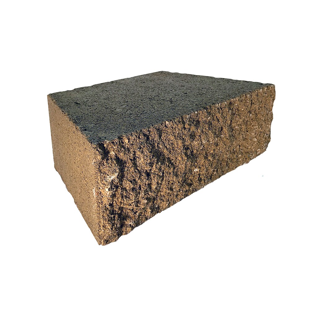 4-in H x 11.7-in L x 7-in D Tan Concrete Retaining Wall Block in Brown | - Lowe's 17H060T