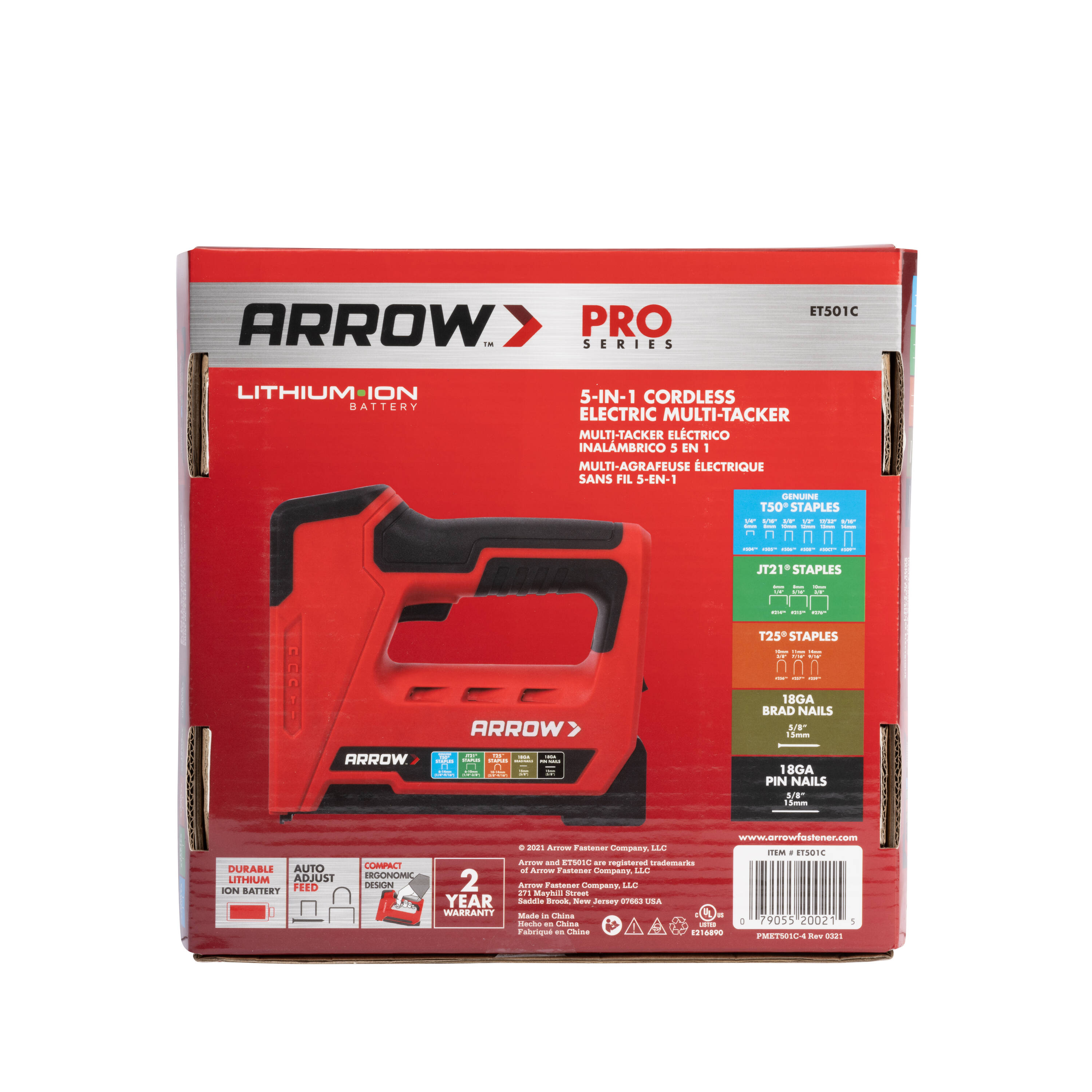 Arrow Fastener ET501C 3/8-in Cordless Electric Staple Gun in the ...