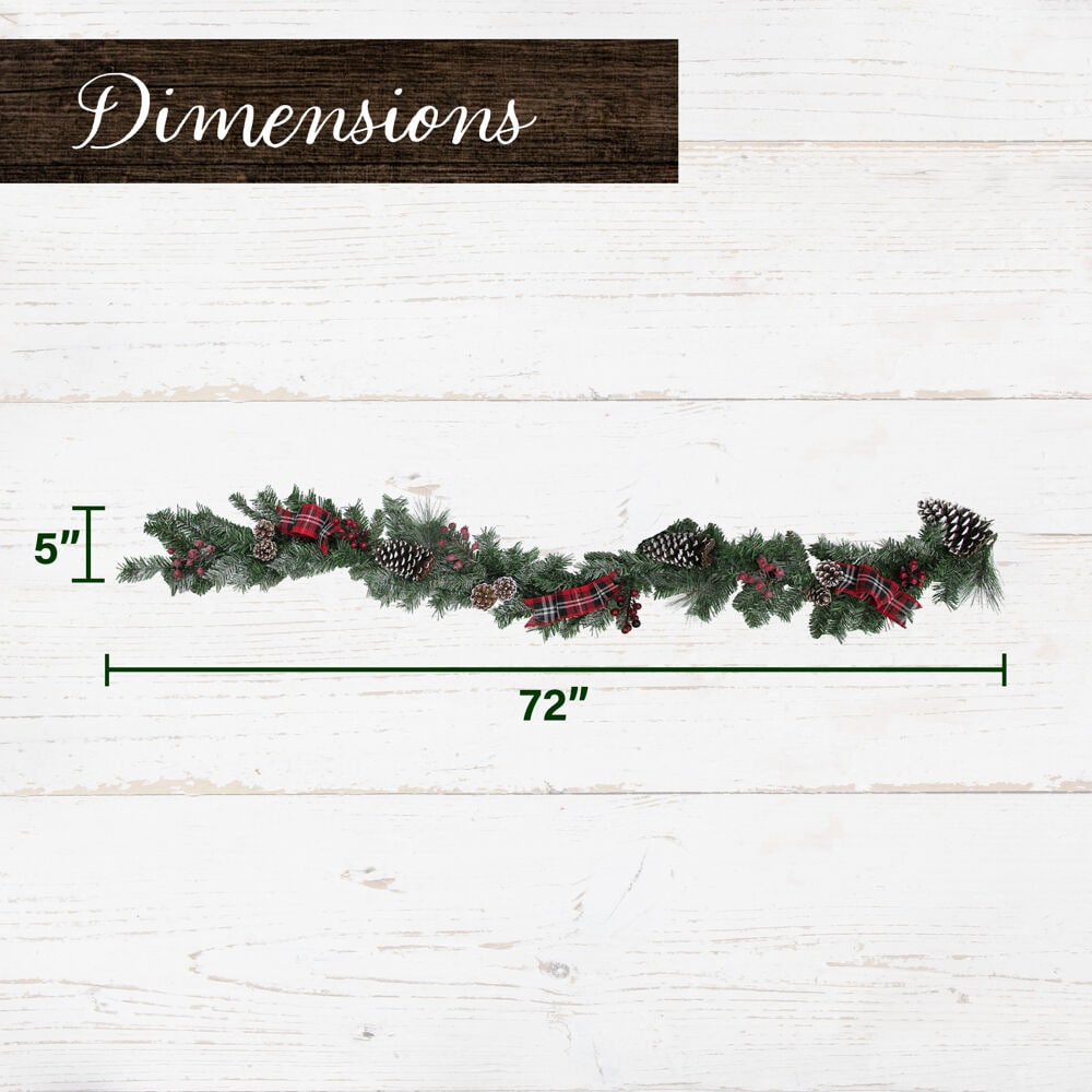 Fraser Hill Farm FF072CHGL002-0RD Artificial-Christmas-Garland - View #5