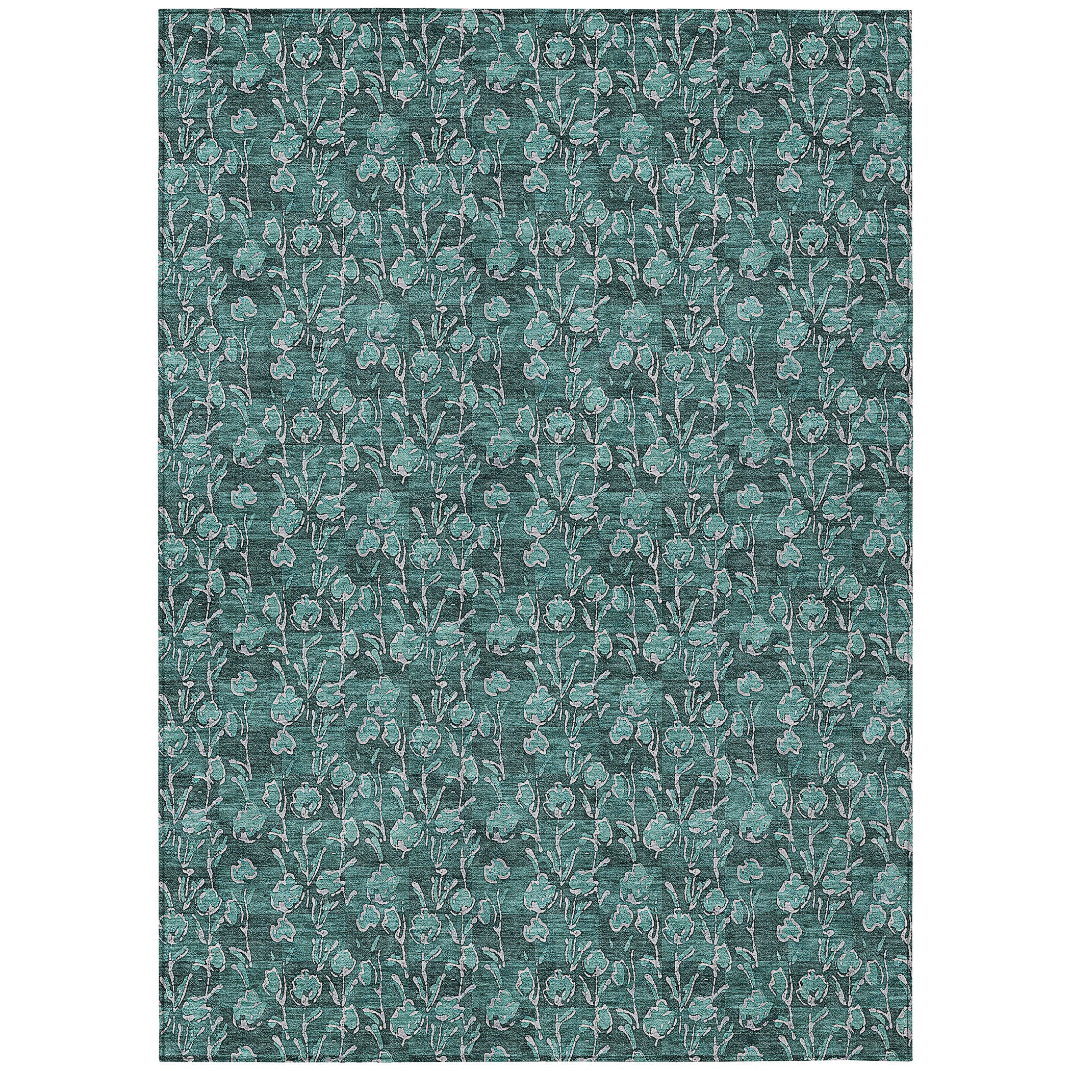 Addison Rugs ACN692TE3X5 Chantille ACN692TE 3 x 5 (ft) Polyester Teal Rectangular Indoor/Outdoor Geometric Machine washable Area rug