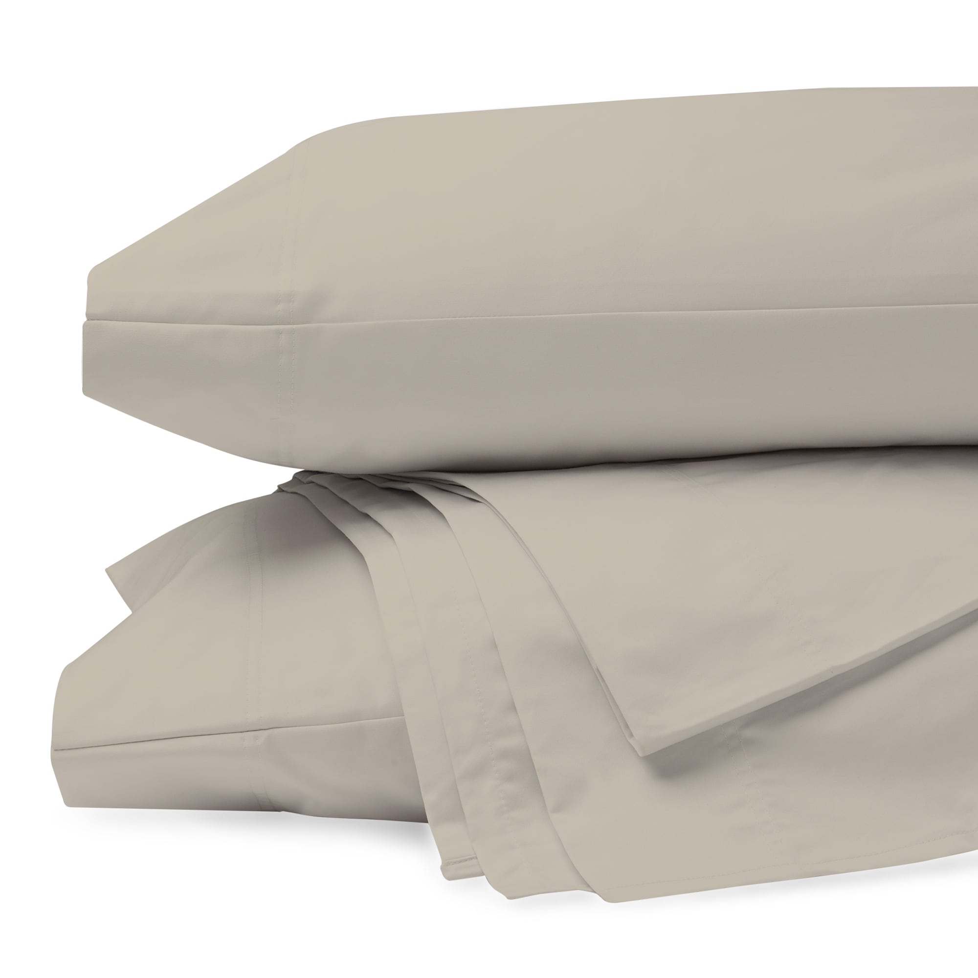 COLOR SENSE Queen 1200-Thread-Count Cotton Polyester Blend Beige Bed Sheet  in the Bed Sheets department at