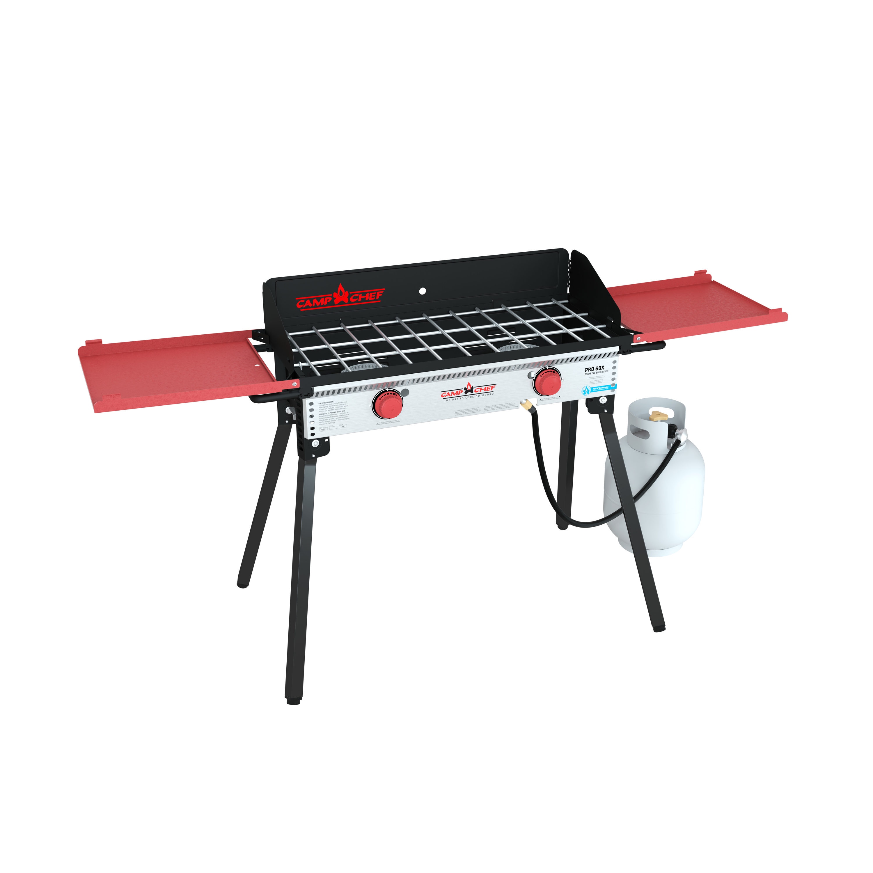 Camp Chef Deluxe 2-Burners Propane Push and Turn Stainless Steel Outdoor  Stove