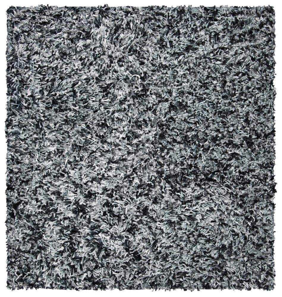 Safavieh SG960H-6SQ Rio Santo Shag 6 x 6 (ft) Loomed Polyester Black/Ivory Square Indoor Area rug