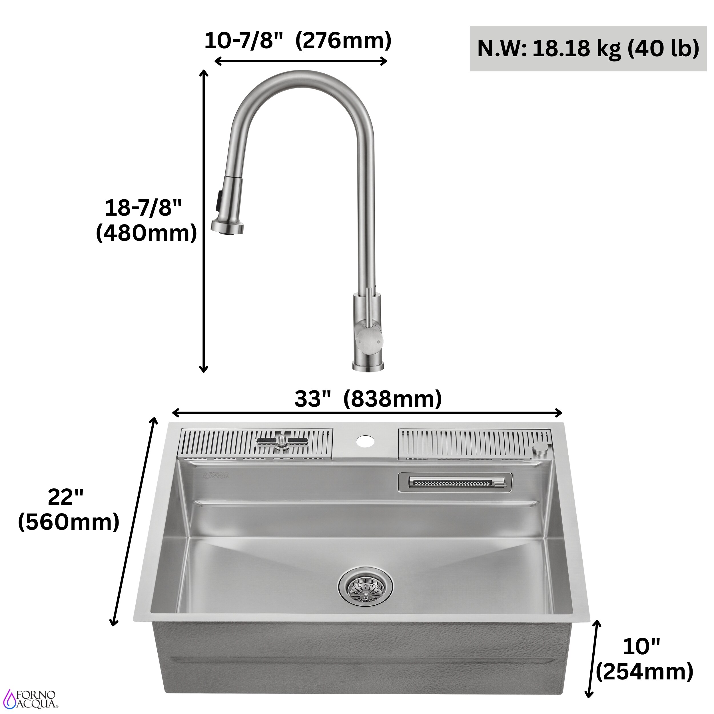 FORNO ACQUA D-WP30 Kitchen-Sinks - View #15
