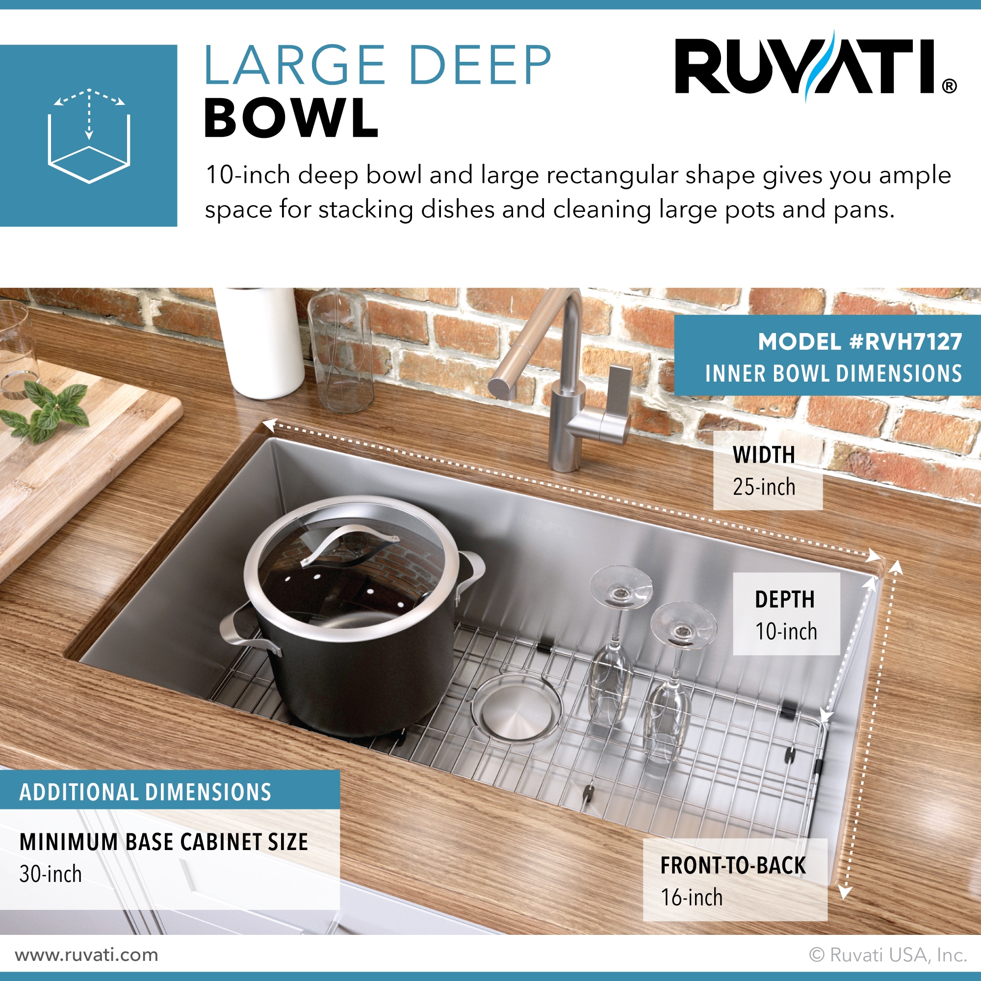 Ruvati RVH7127 Kitchen-Sinks - View #5