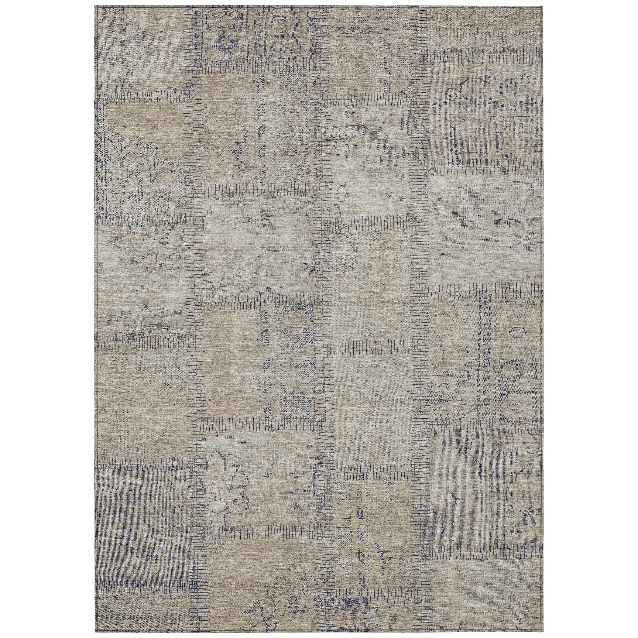 Addison Rugs ACN685BG3X5 Chantille ACN685BG 3 x 5 (ft) Polyester Beige Rectangular Indoor/Outdoor Geometric Machine washable Area rug