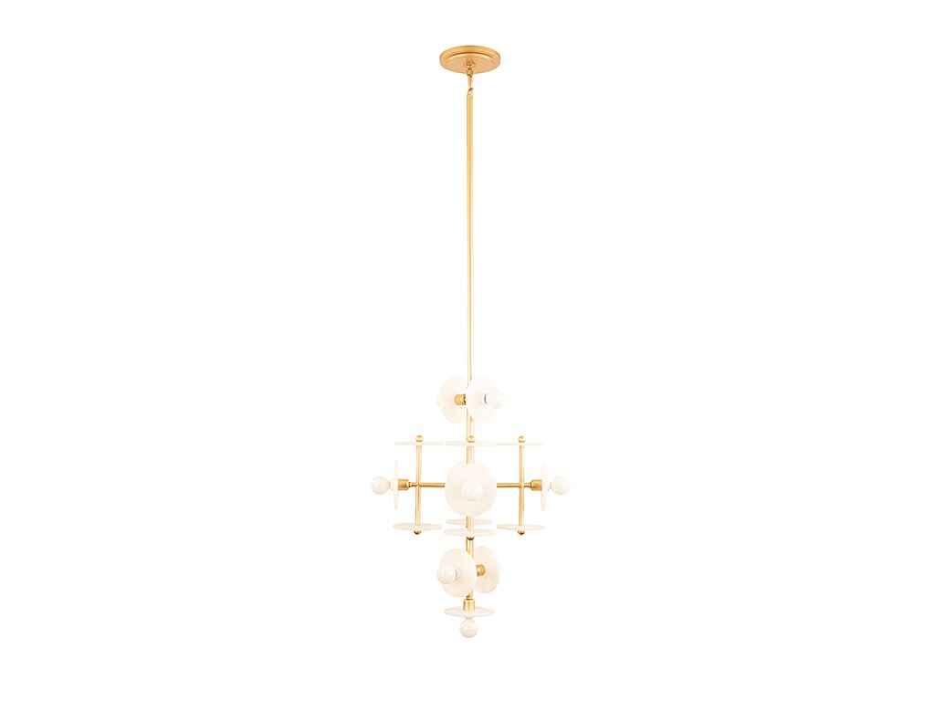 Amani Royal Gold 9-Light Modern LED Chandelier