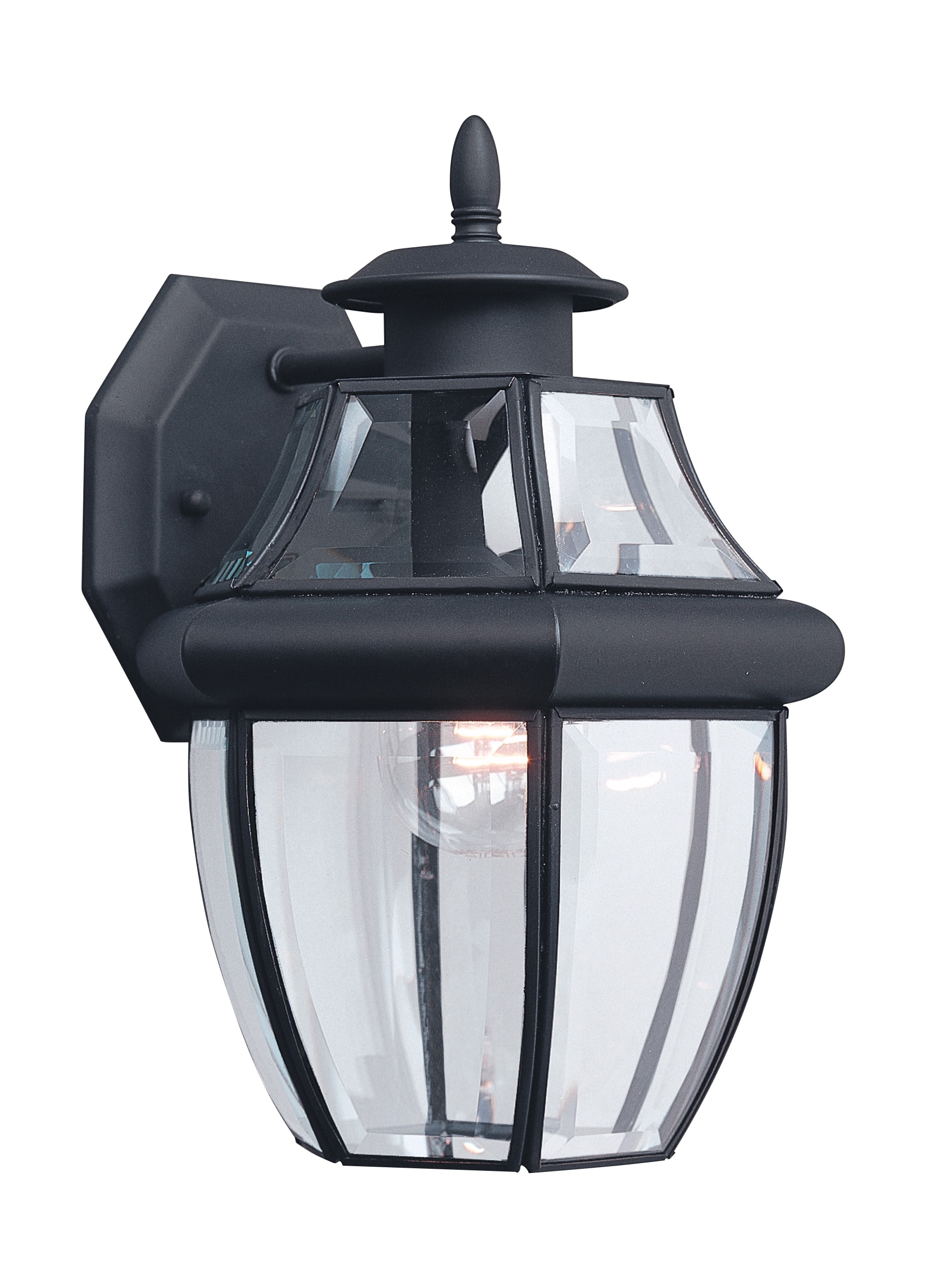 Generation Lighting 8038-12 Lancaster 1 -Light 12-in H Black Hardwired Outdoor Wall Light