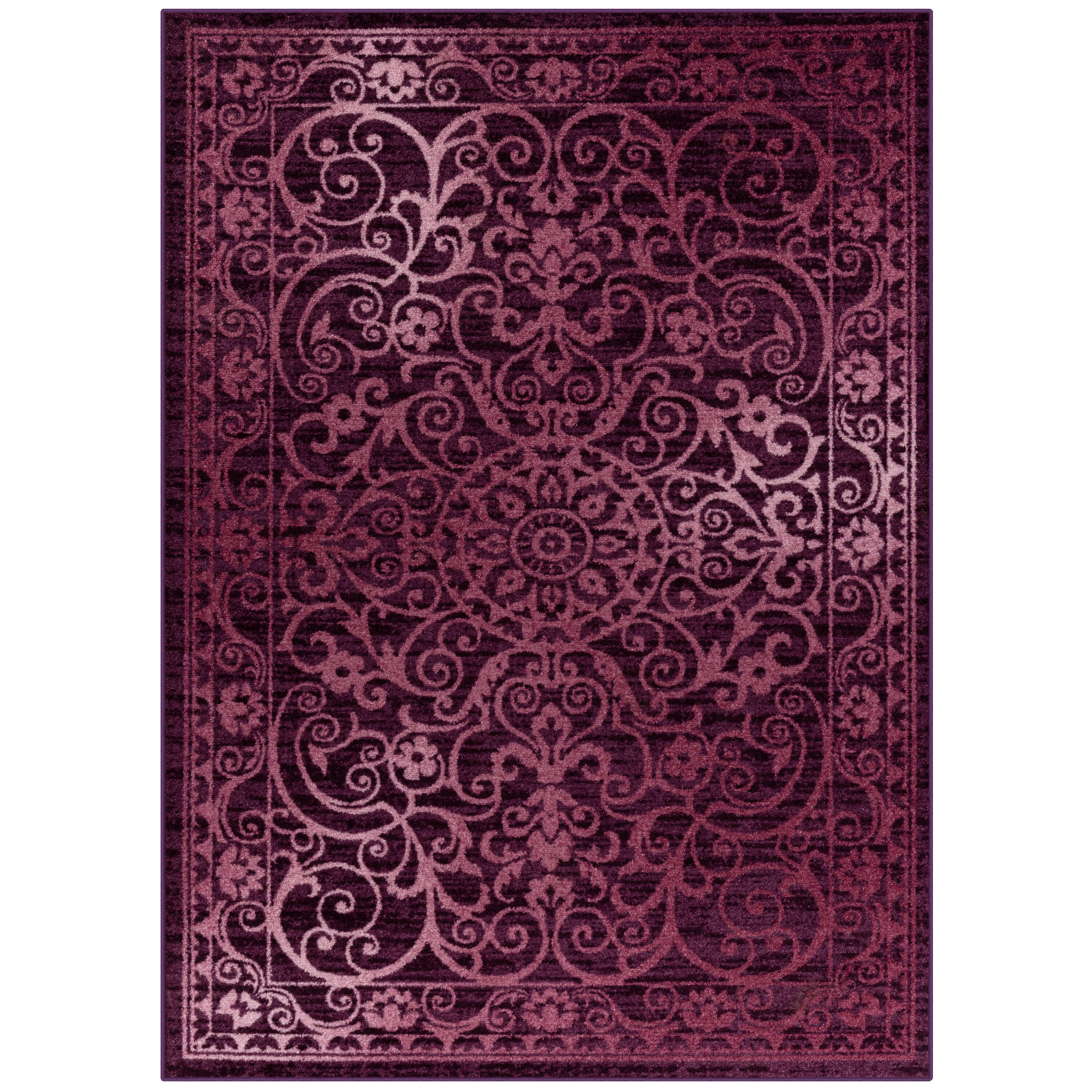Wineberry Tufted Washable Shag Synthetic Area Rug 7' x 10'