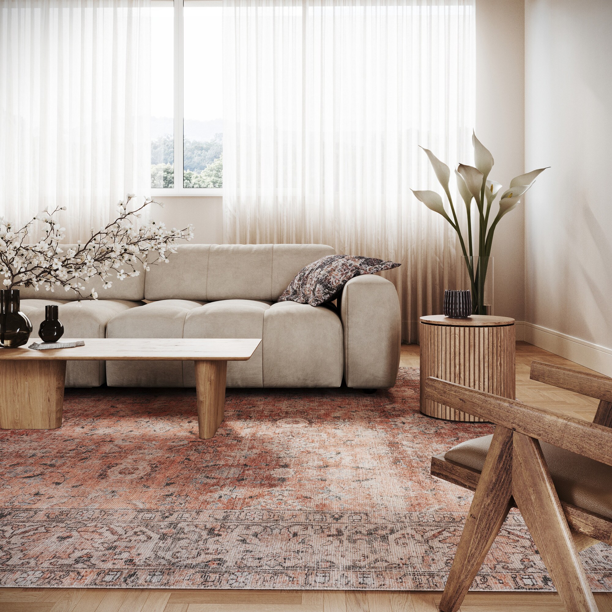 nuLOOM 200LRHV08D-305 Hillstone Collection Elinda Traditional Vintage Medallion Area Rug