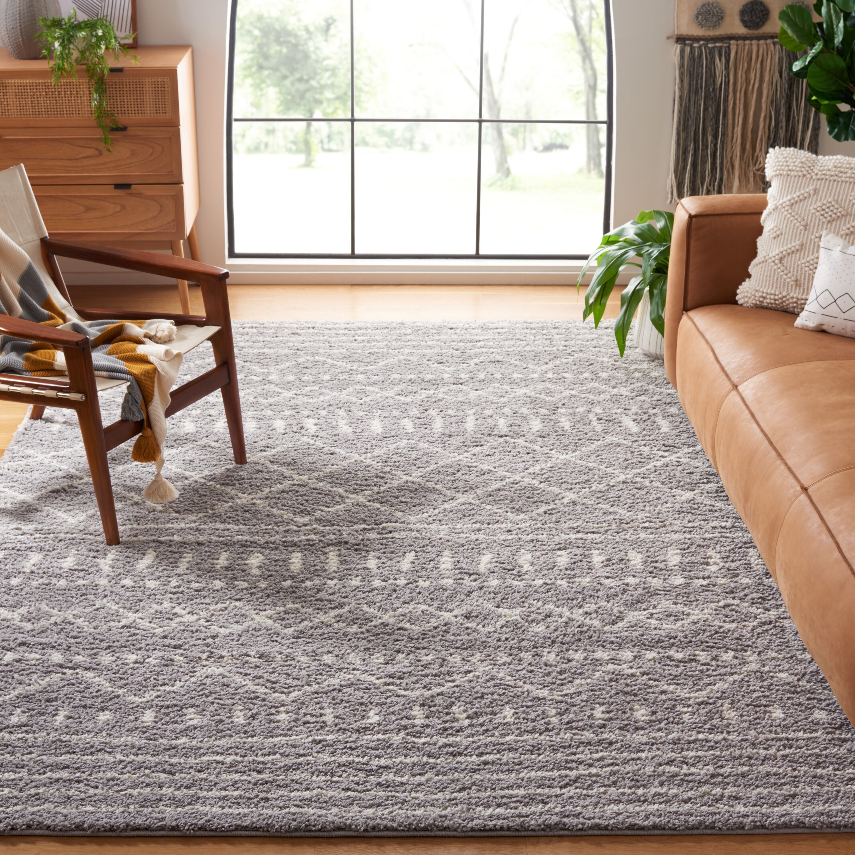 Arizona Shag 741G Grey Ivory 8in x 10in Rug
