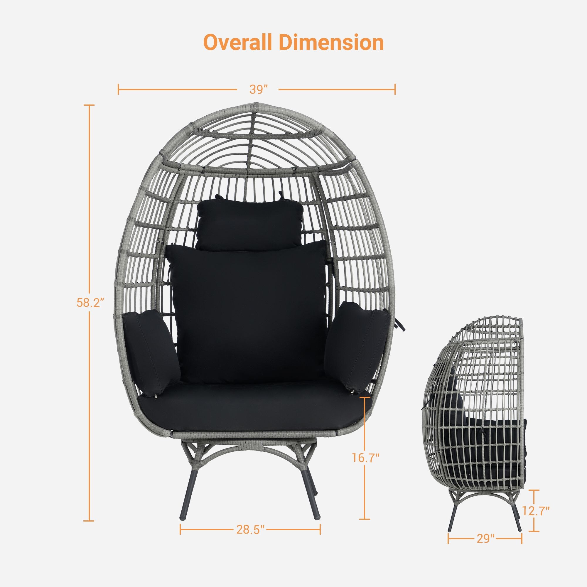 SANSTAR L-RJDC66BK Patio-Chairs - View #2