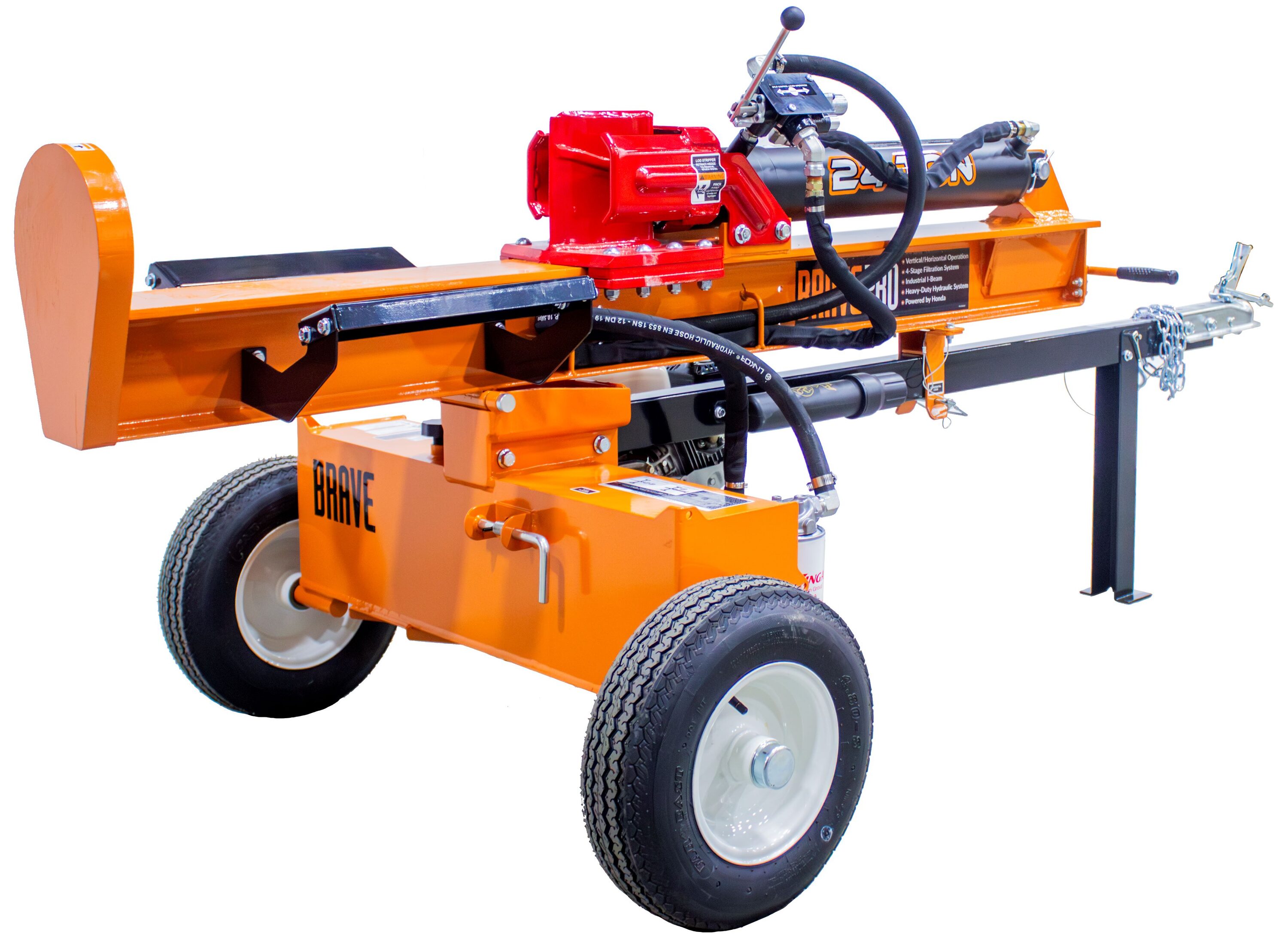 BRAVE 24 ton log splitter 24-Ton 160-cc Horizontal and Vertical Gas Log ...