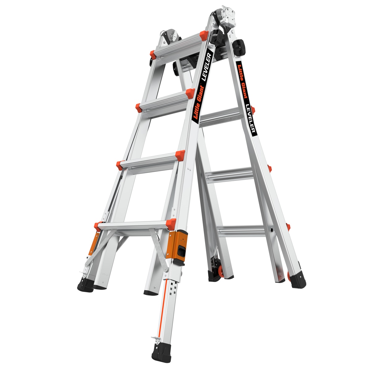 12 ft Reach Professional Wide Step Telescoping A-frame Ladder