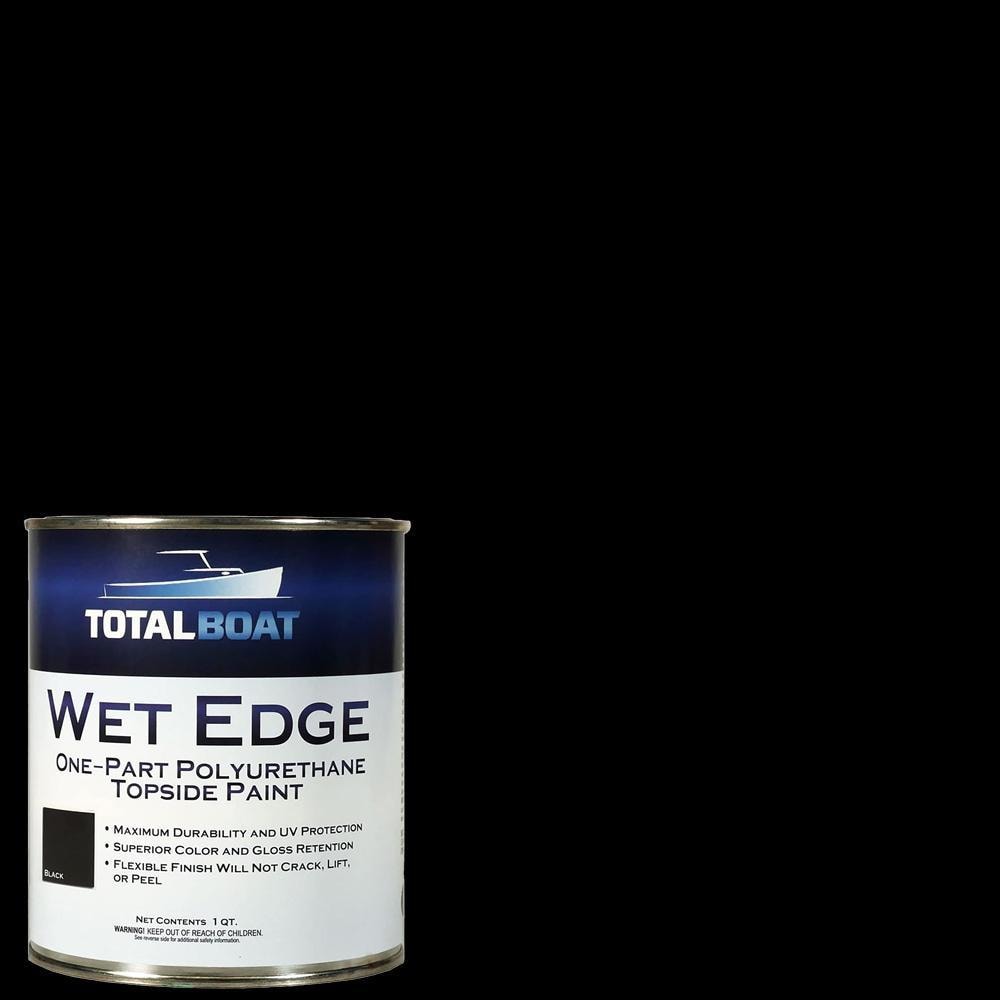 TotalBoat Wet Edge Marine Topside Paint Black Quart