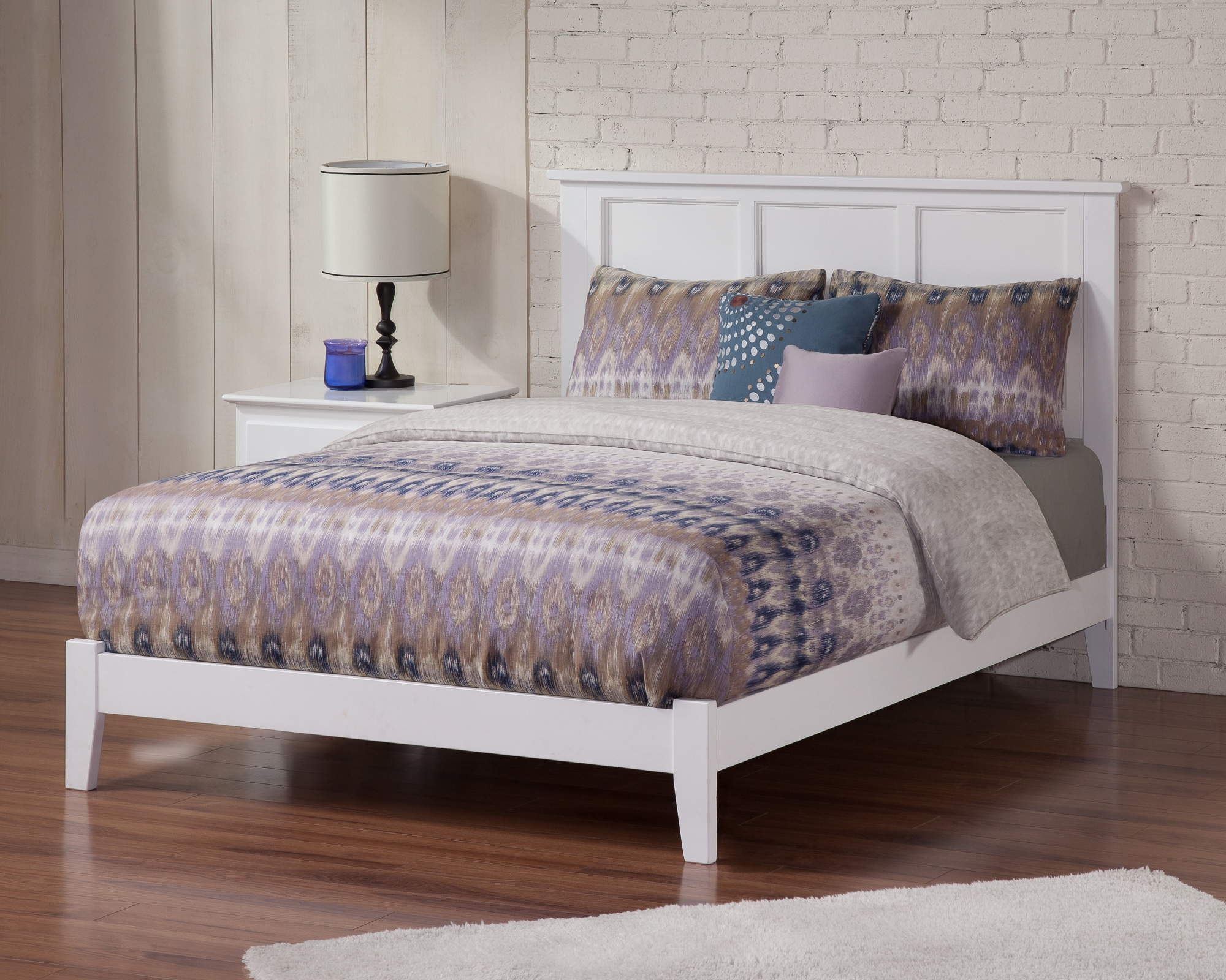 AFI Furnishings AR8651032 Madison White King Wood Bed frame Bed