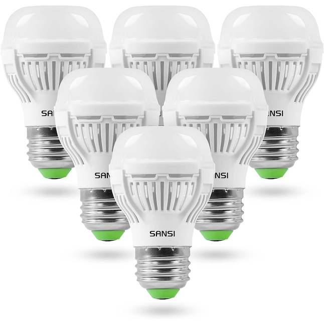 SANSI SANSI 60W Equivalent LED Light Bulbs, 6 Pack 900 Lumens LED Bulb, 3000K White 9W Non-Dimmable, E26, A15 Efficient, Safe Energy Saving for Home Lighting in the General Purpose LED