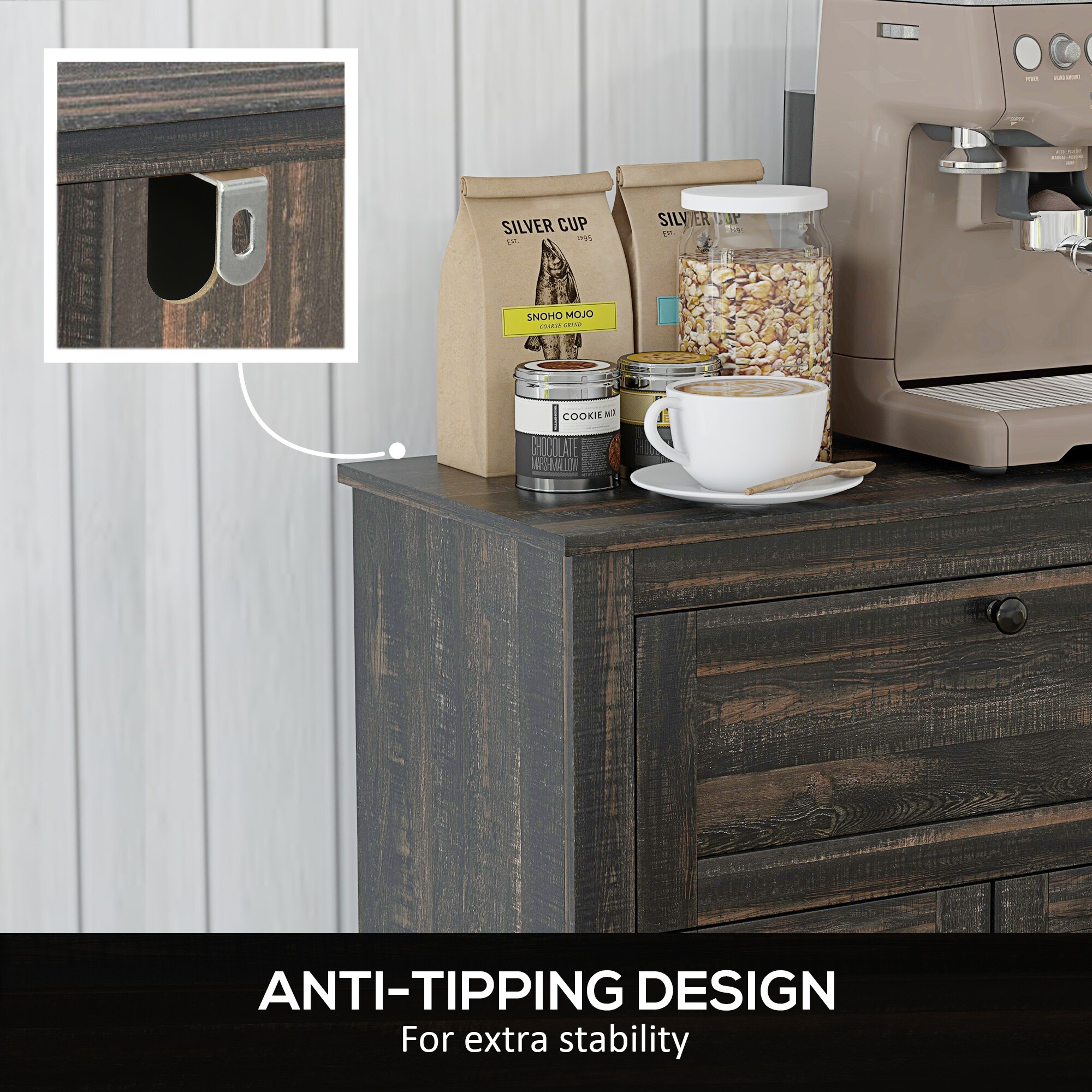 HomCom 838-348V80DR Cabinets-Kitchen - View #6