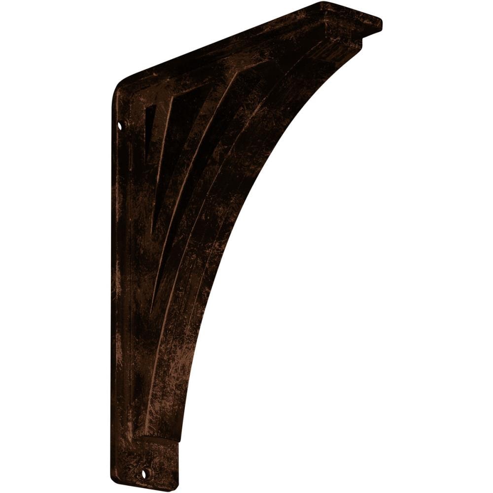 Ekena Millwork BKTM02X07X10TNEACO Nevio 7.5-in x 2-in x 10-in Antique copper Wrought iron Countertop support bracket