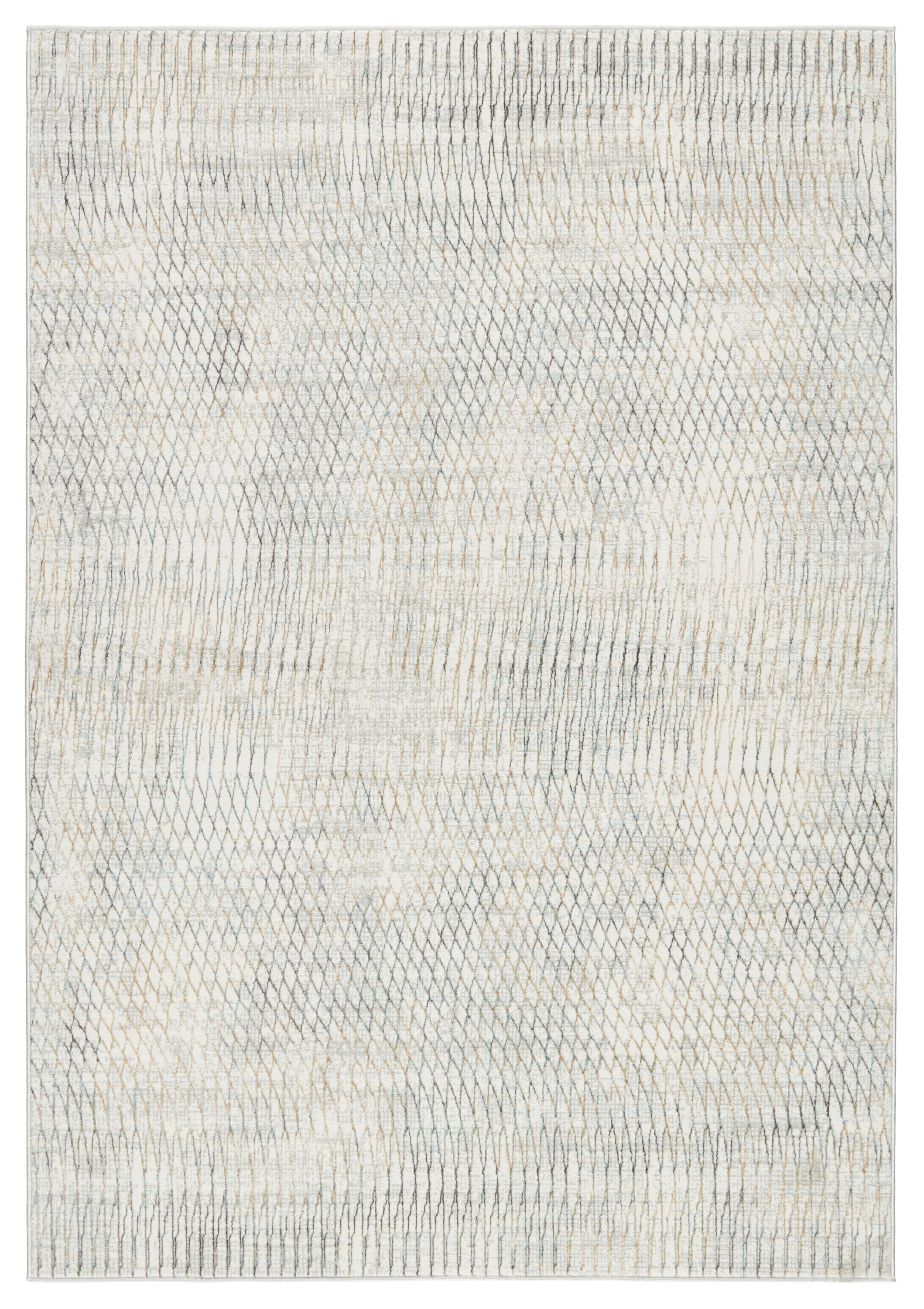 Origin 21 LOW000033 Frosted Vision 9 x 12 (ft) Polyester CREAM/BLUE Rectangular Indoor Abstract Area rug