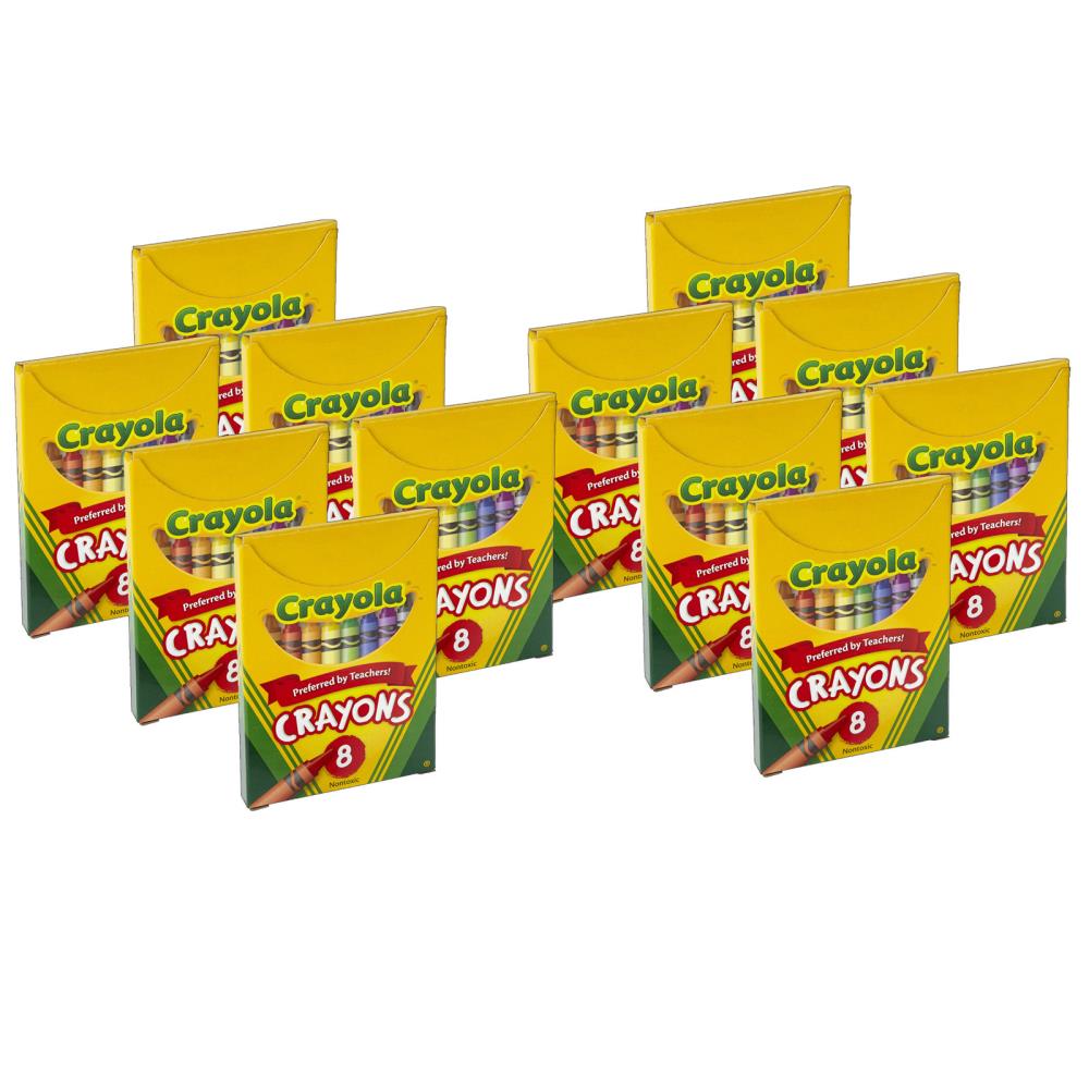 Crayola Jumbo Size Crayons in Tuck Box, Pack of 8, Assorted Colors