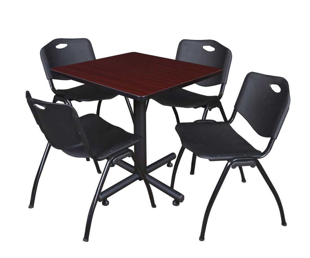 Regency TKB3030MH47BK Breakroom Brown 4-Person Training Table (30-in W x 29-in H)