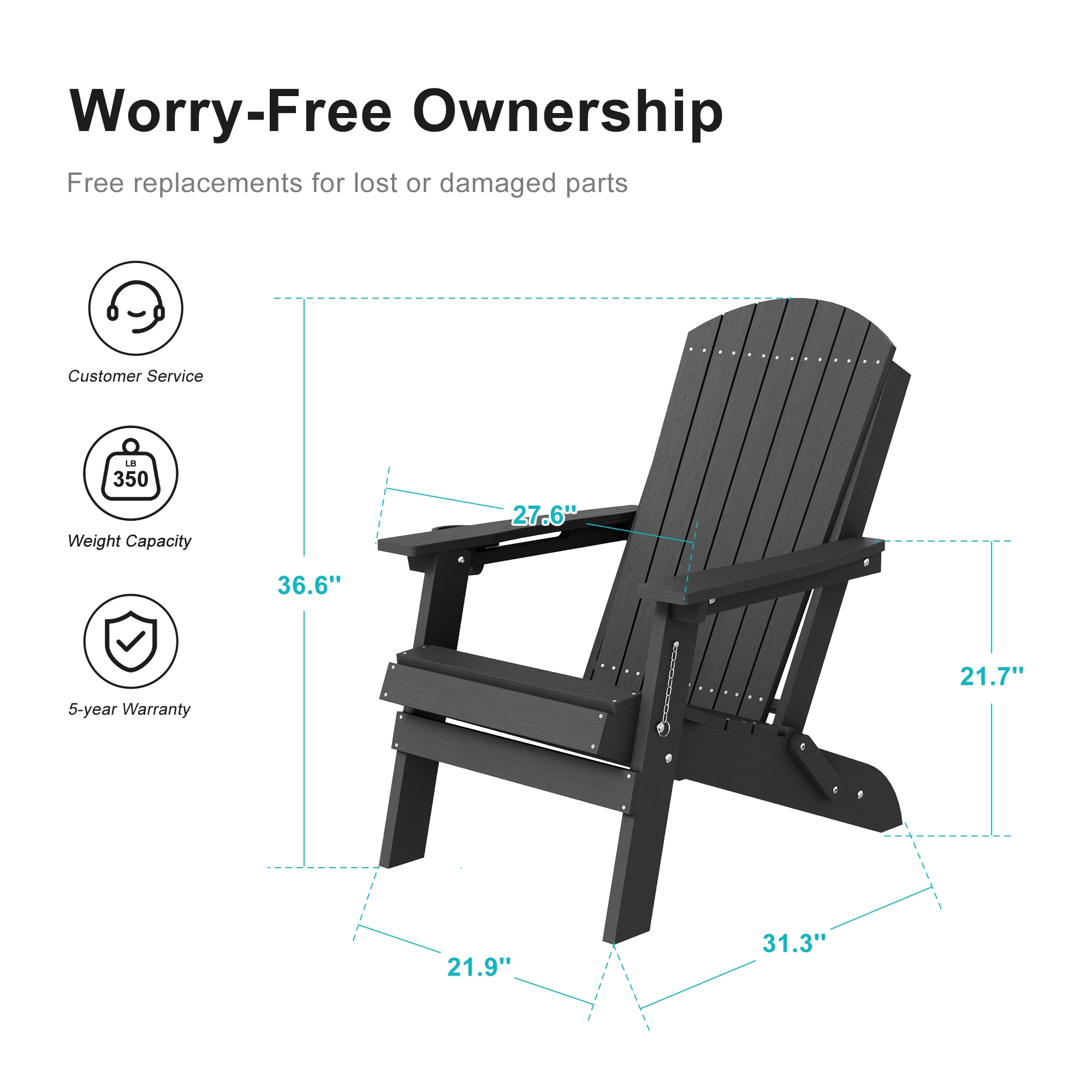 Livewood L-S-R1-57BK Patio-Chairs - View #2