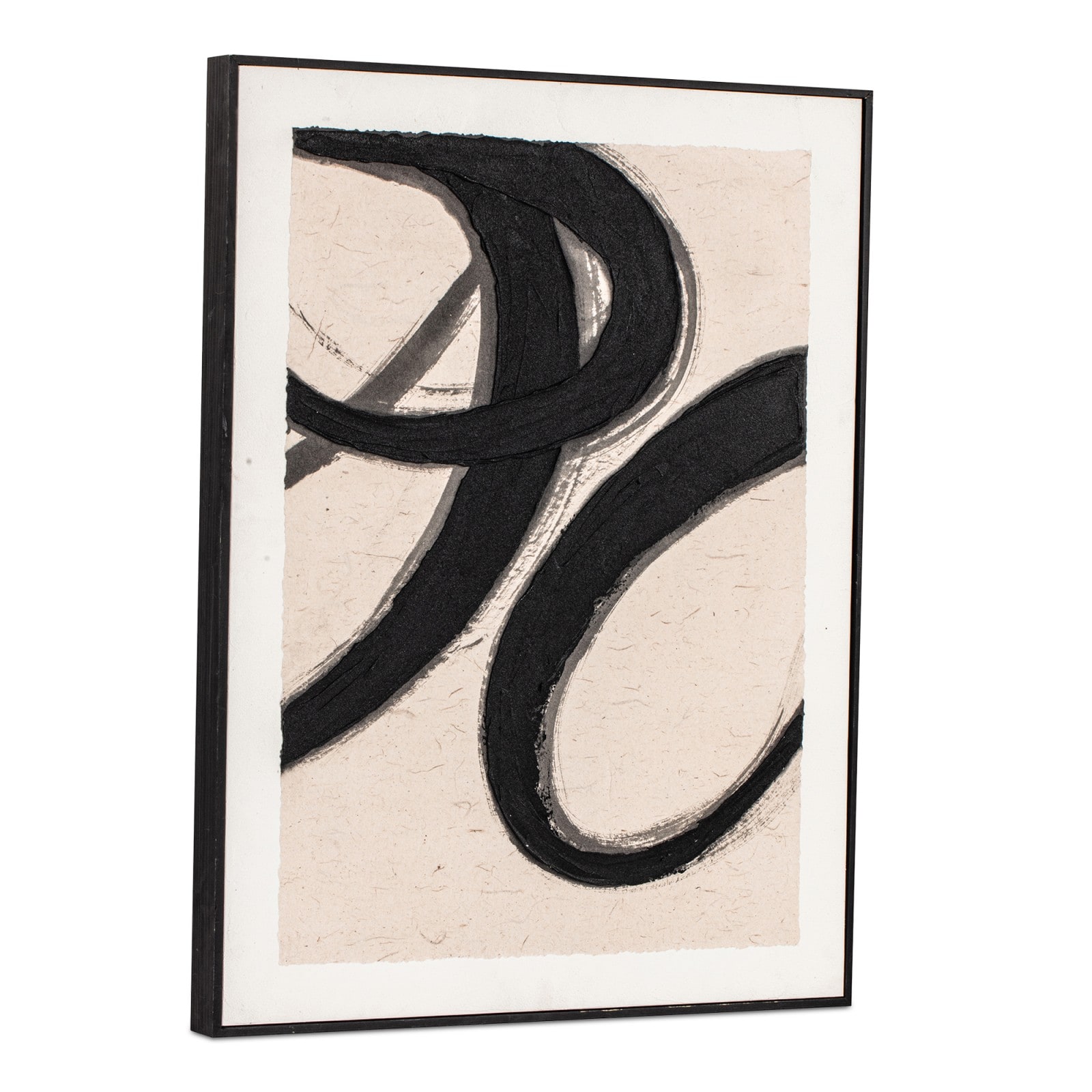 GlasFlength  32x24-Inch Framed Painting with Abstract Artistic Landscape Design for Living Room Bedroom Office Hallway Entryway Elegant Modern Home Decor
