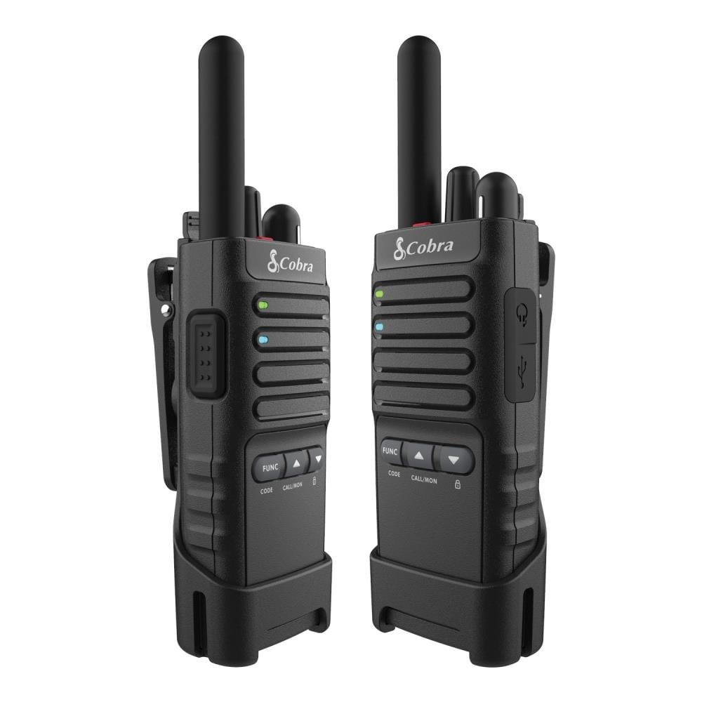 Cobra PX650 BCH6 Professional Business Walkie Talkies for Adults Rechargeable, 300,000 sq. ft 25 Floor Range Two-Way Radio Set (6-Pack), Black - 1