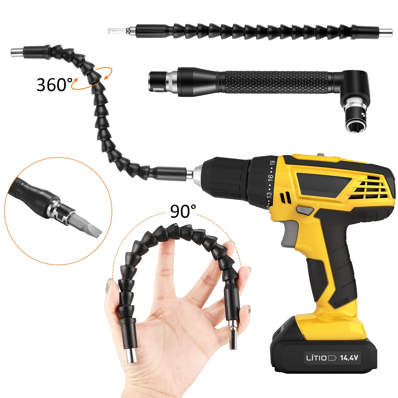 SenQWFa LDC0821C473 Drill-Bit-Extensions - View #6