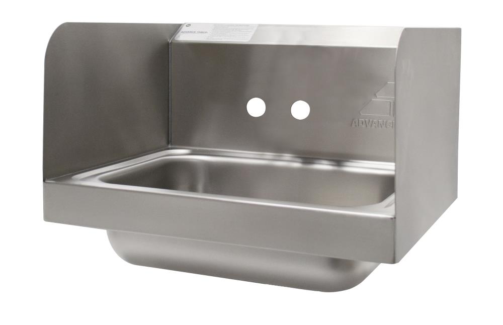 Advance Tabco 7-PS-66-NF 16-in x 12-in 1-Basin Steel Wall Mount Utility Tub with Drain