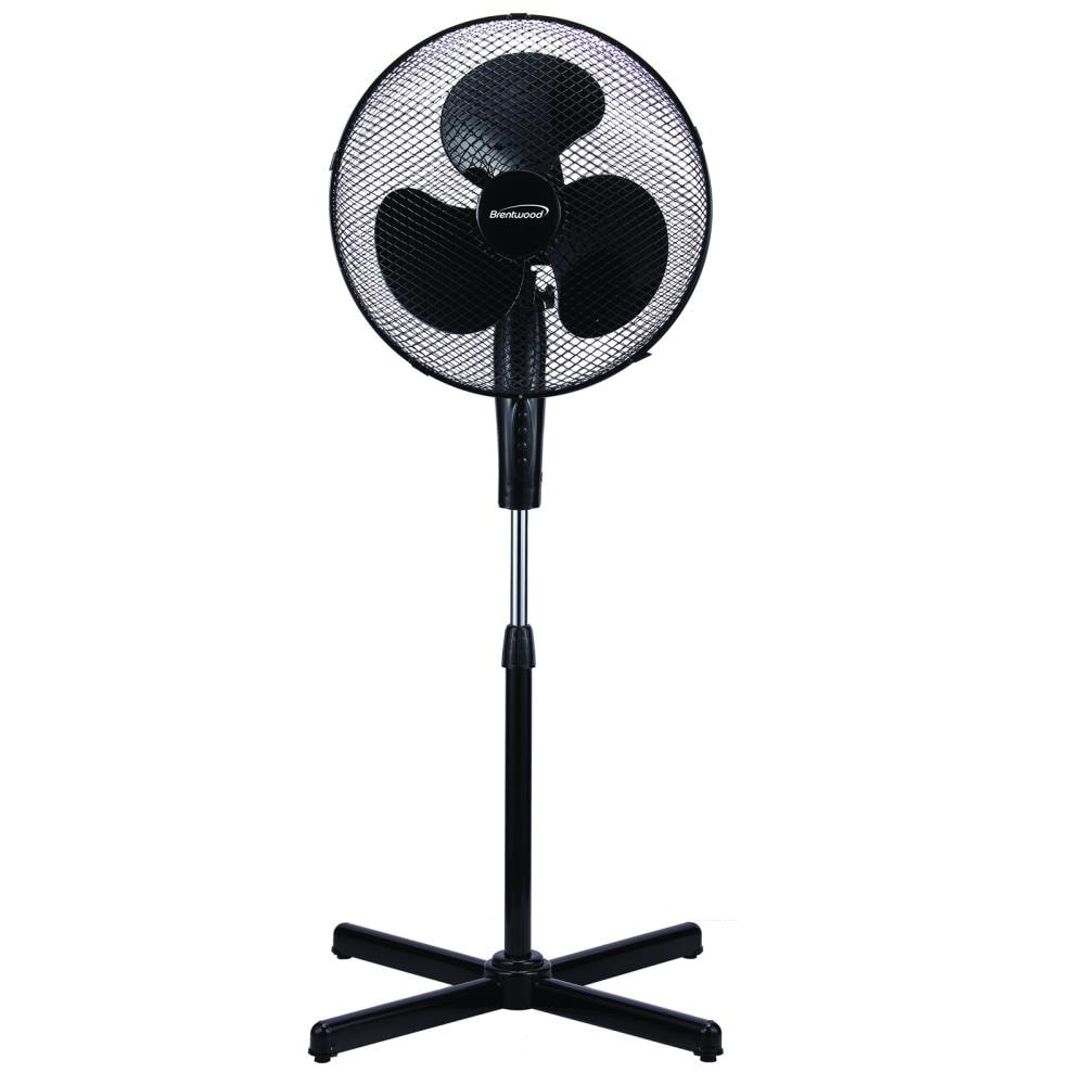 brentwood 84995706M 16-Inches 121 -Volt 3 -Speed High Velocity Indoor Black Oscillating Pedestal Fan